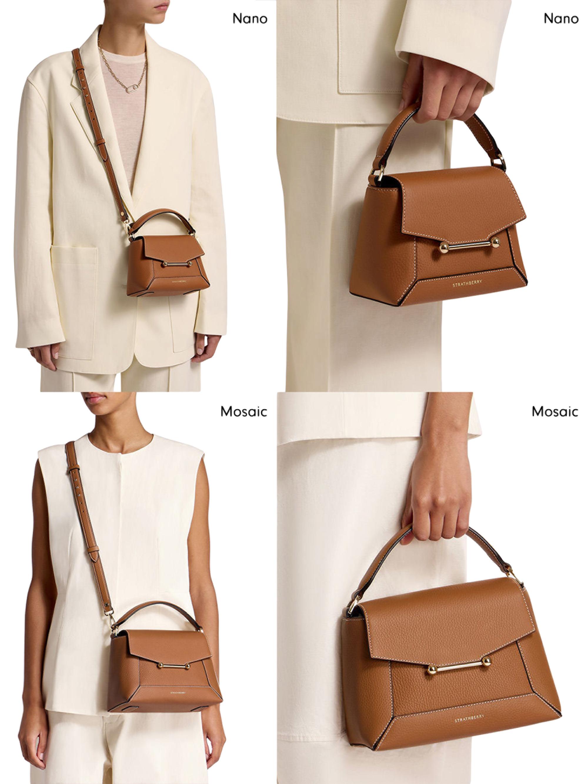 Strathberry Mosaic Grain Leather Top Handle Bag | Saks Fifth Avenue