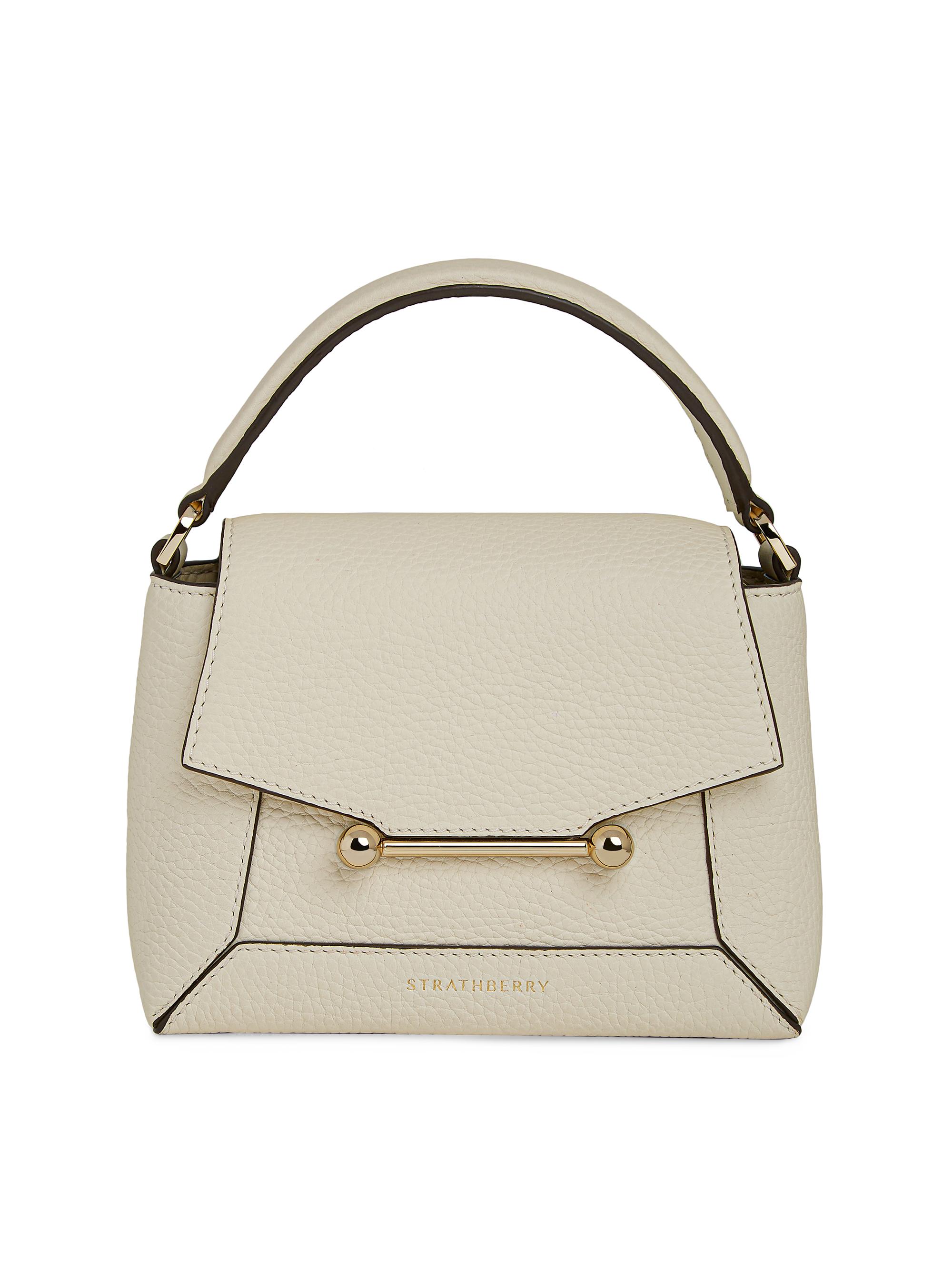 Shop Strathberry Mosaic Grain Leather Top Handle Bag | Saks Fifth 