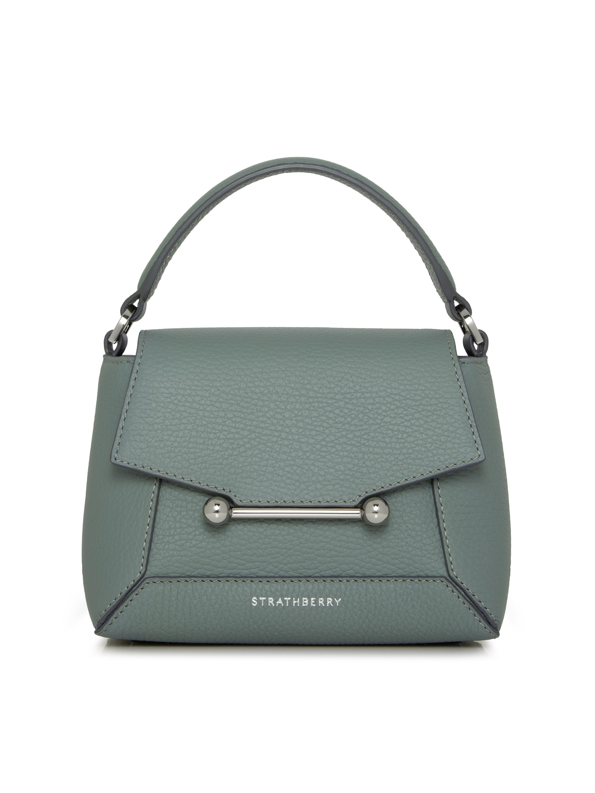 Strathberry Women's Mosaic Grain Leather Top Handle Bag - Stone Blue