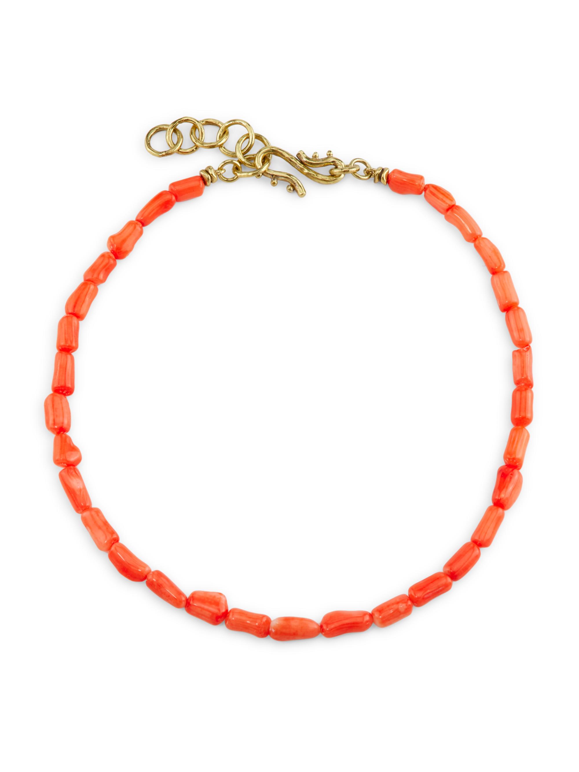 Ulla Johnson Women's Goldtone & Gemstone Beaded Choker - Coral