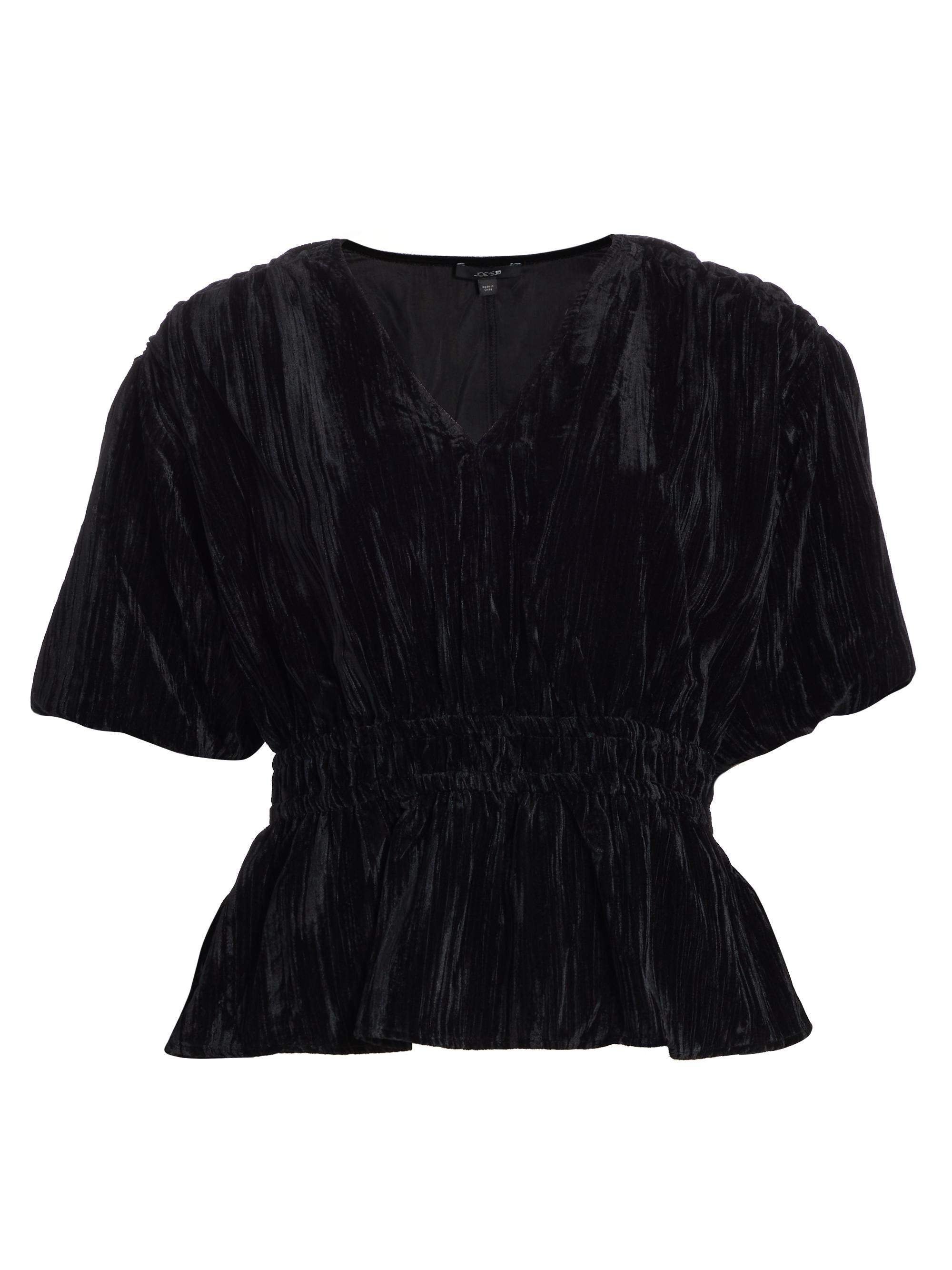 Joe's Jeans Women's The Mona Velvet Smocked Top - Black
