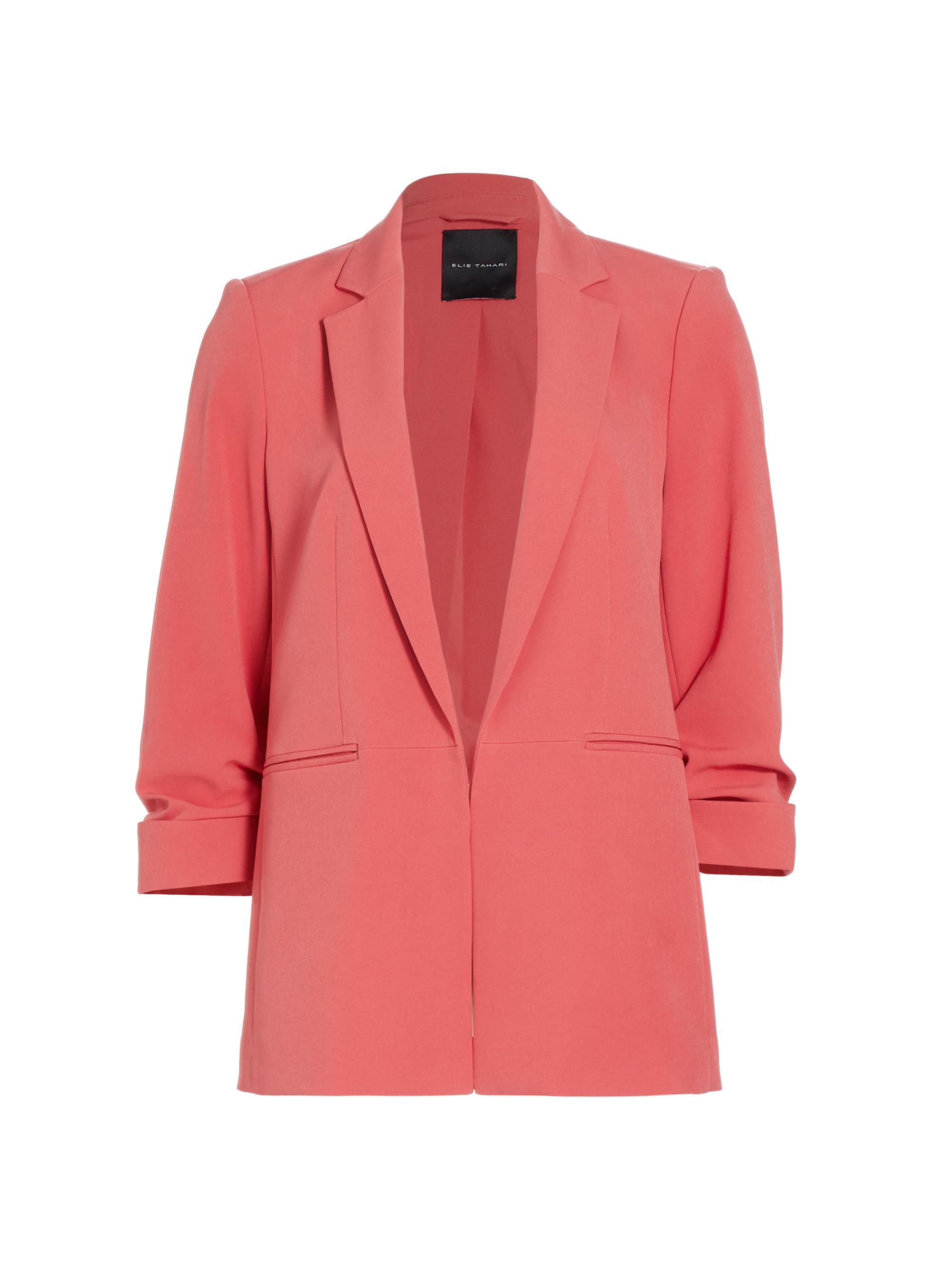 Elie Tahari Women's Stella Ruched Open-Front Blazer - Wonder Wheel