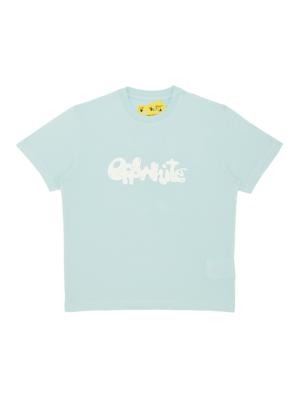 Off-White Kids logo-print detail body set - Blue