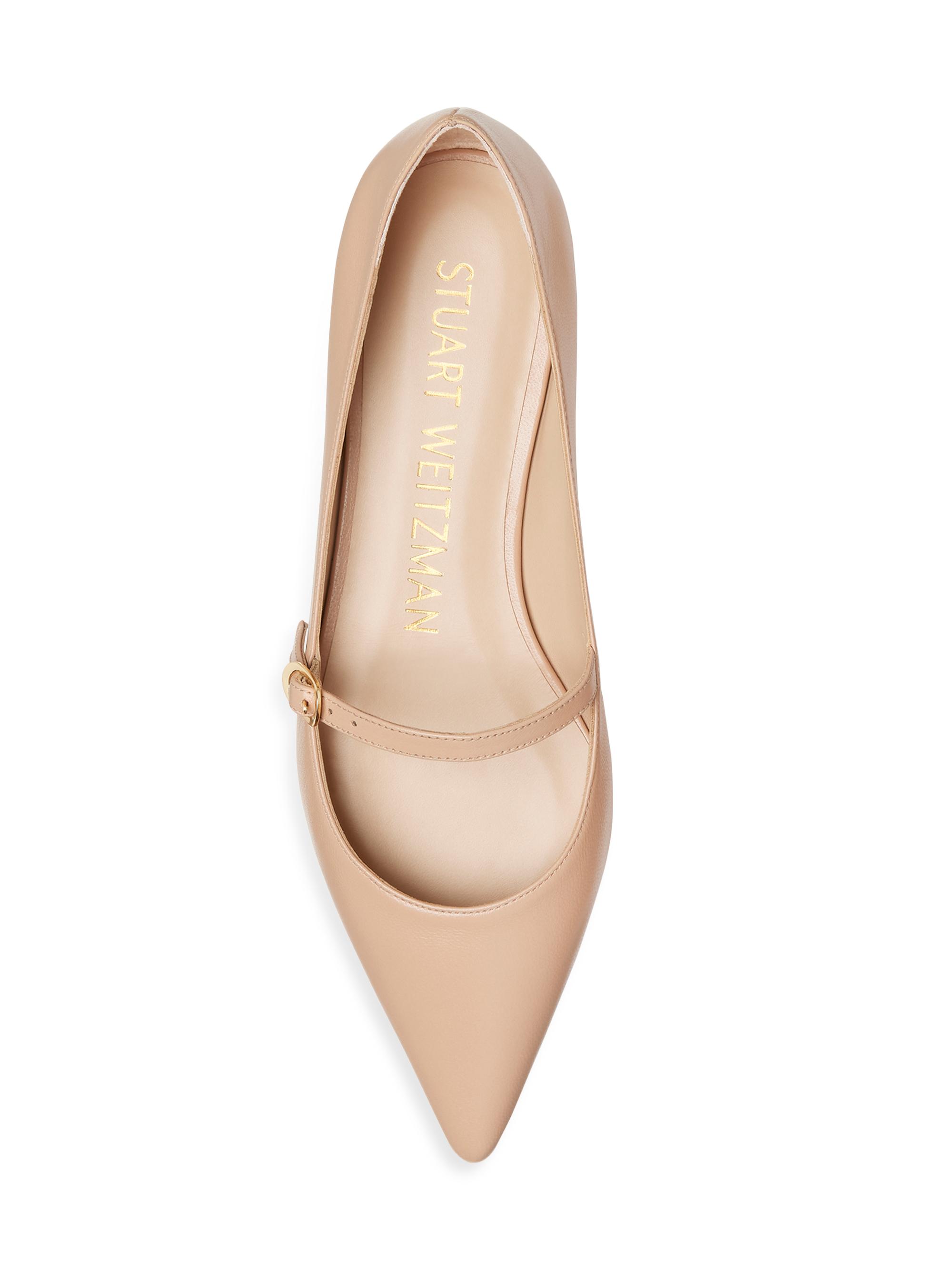 Stuart Weitzman Emilia Leather Mary Jane Ballet Flats | Saks Fifth