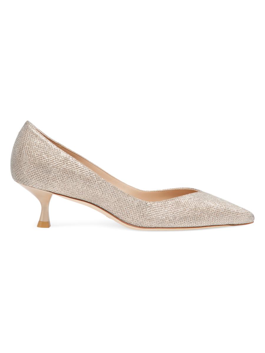 Stuart Weitzman Eva 50MM Leather Pumps | Saks Fifth Avenue
