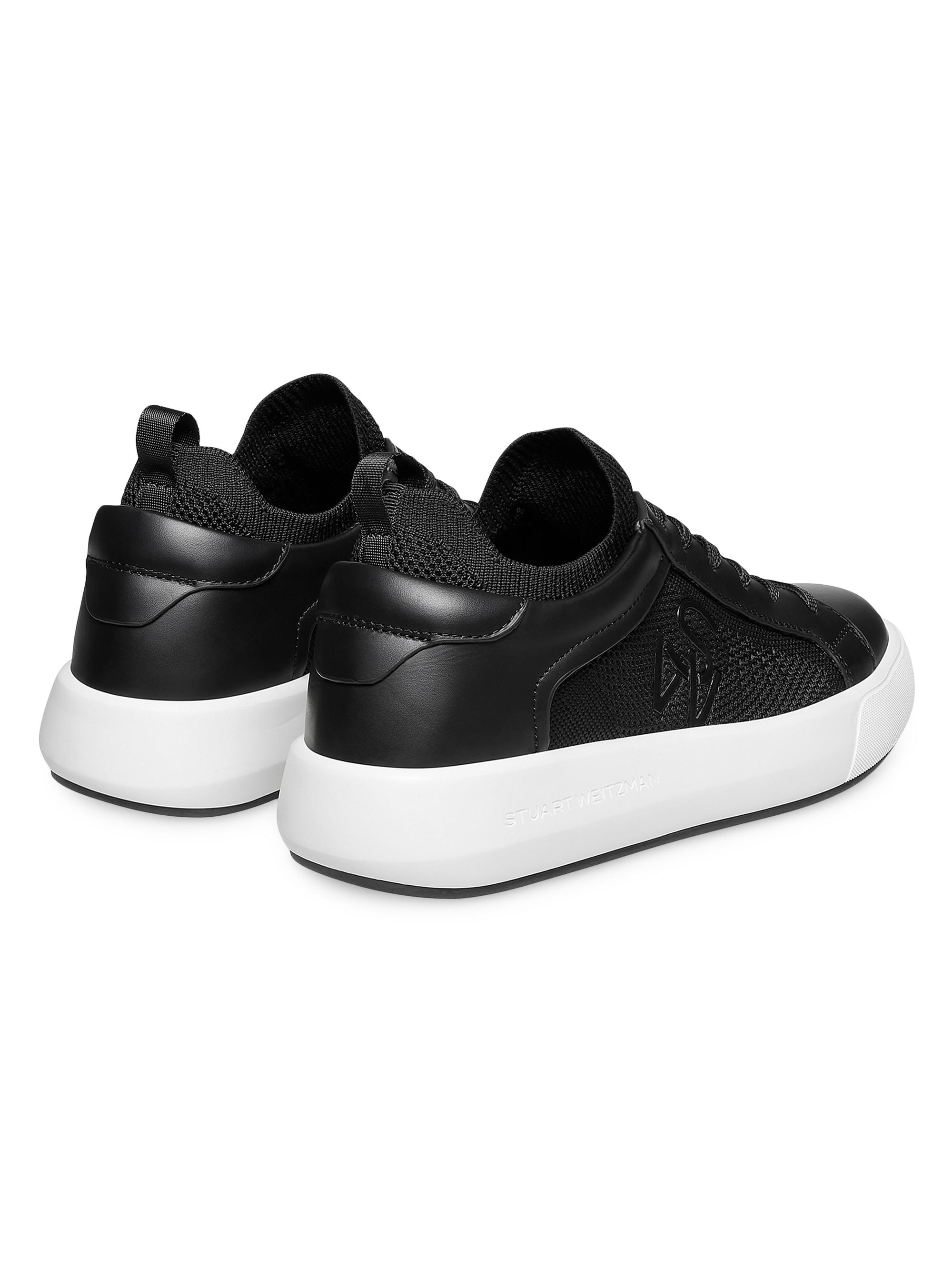 Stuart Weitzman 5050 Pro Leather & Knit Low-Top Sneakers  display picture 1