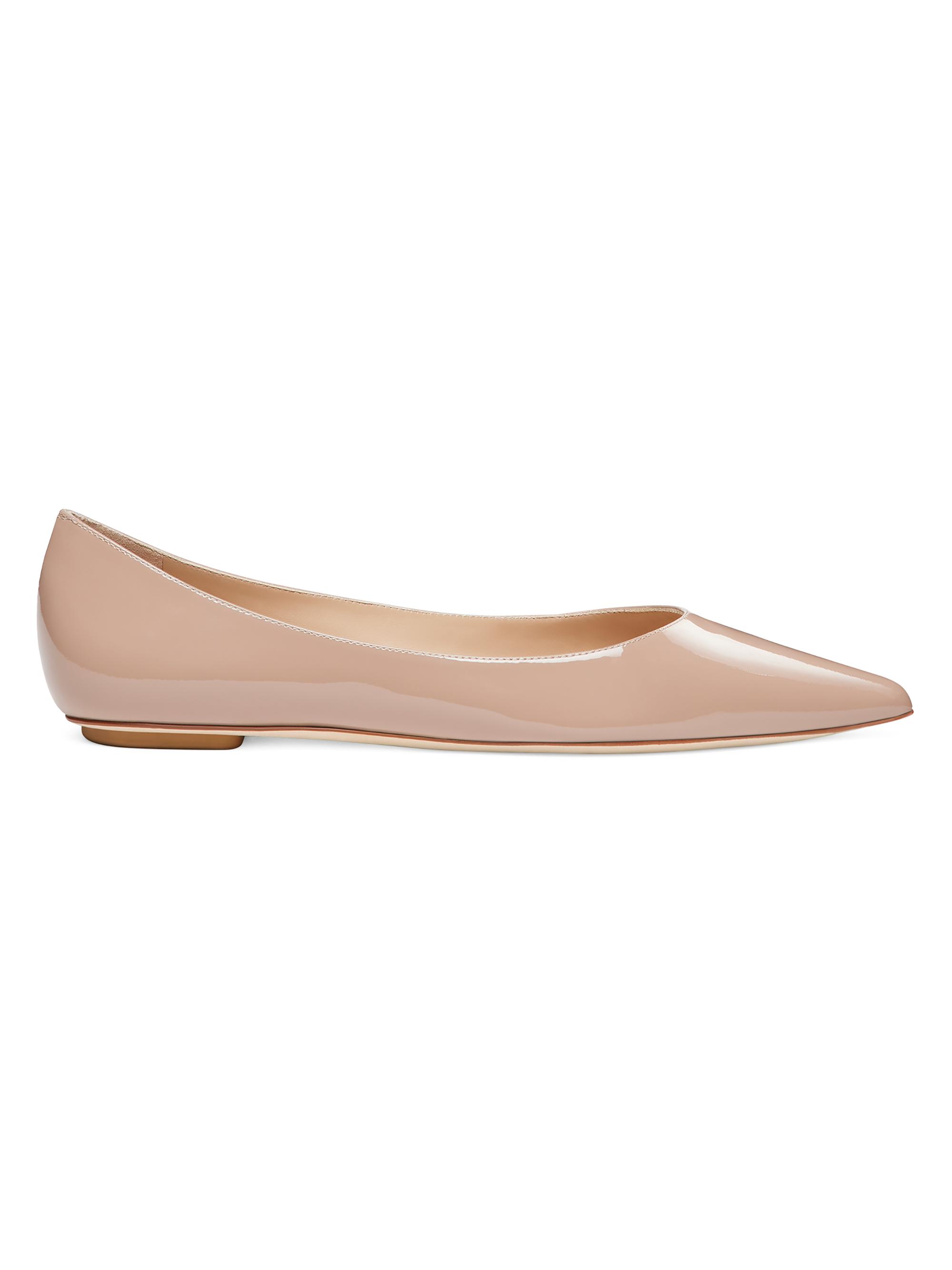Stuart Weitzman Women's Emilia Patent Leather Flats - Fawn