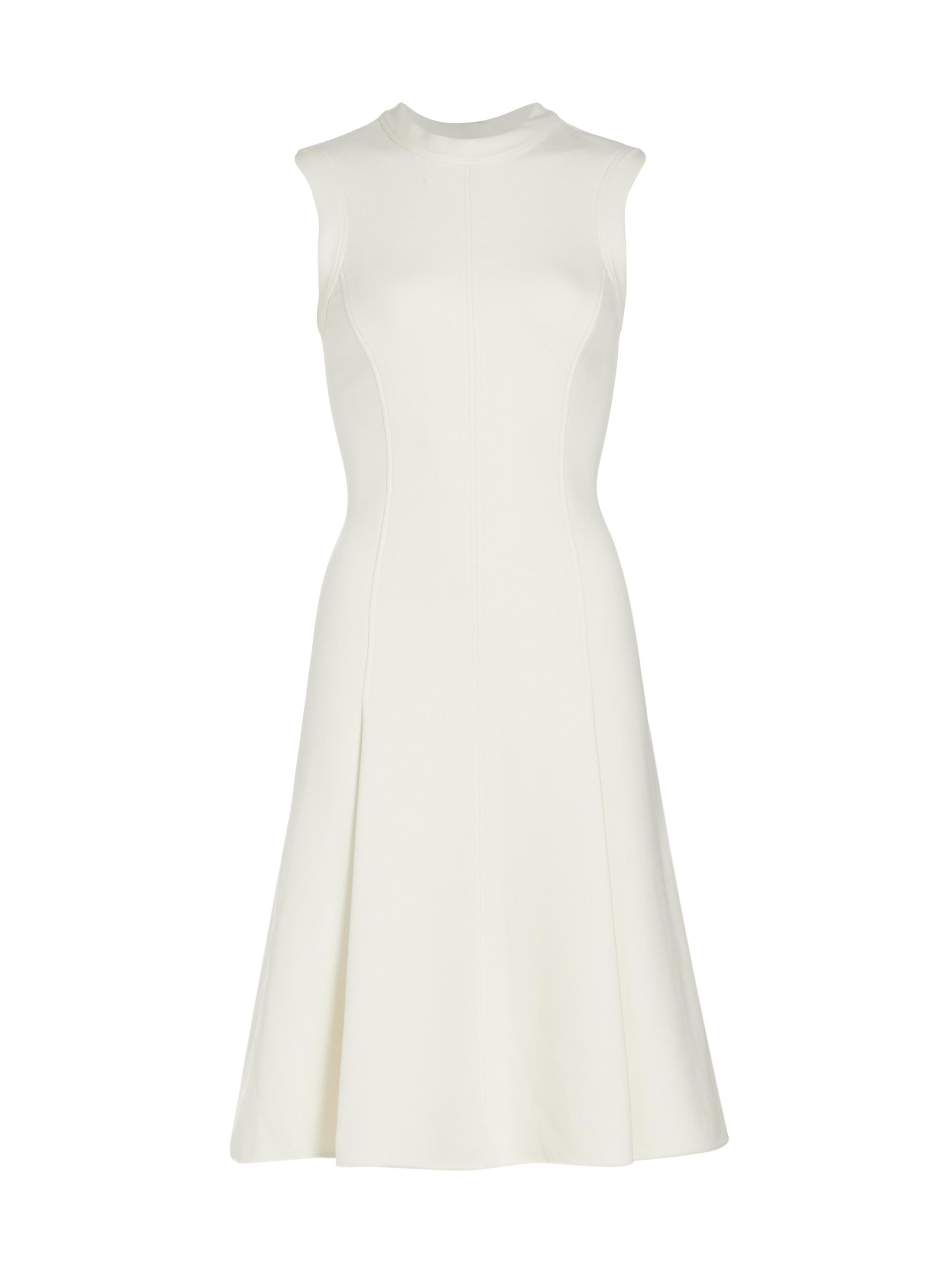 Proenza Schouler Women's Flared Wool-Blend Midi-Dress - Ecru