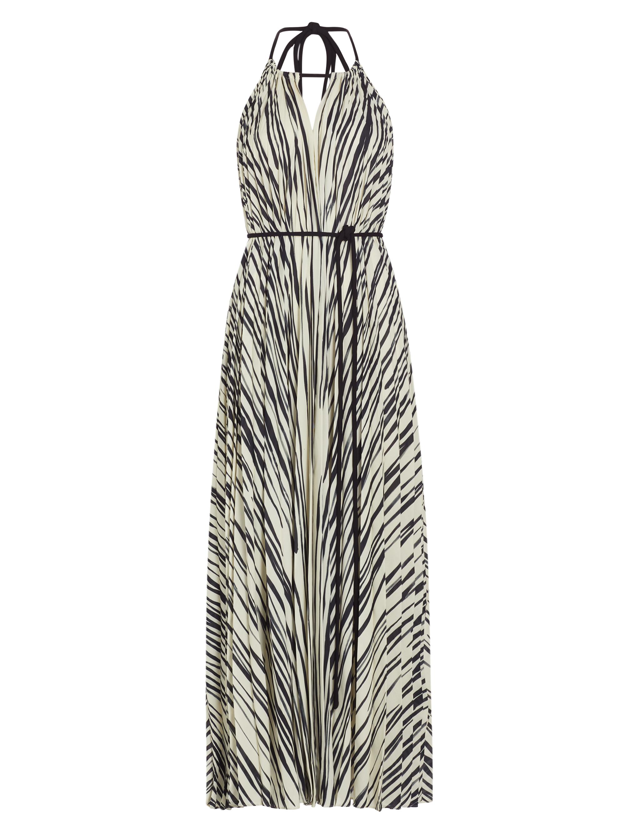 Proenza Schouler Women's Belted Halterneck Maxi Dress - Ecru Multi