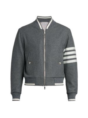 Thom Browne 4-Bar Short Cashmere Pullover - Blue