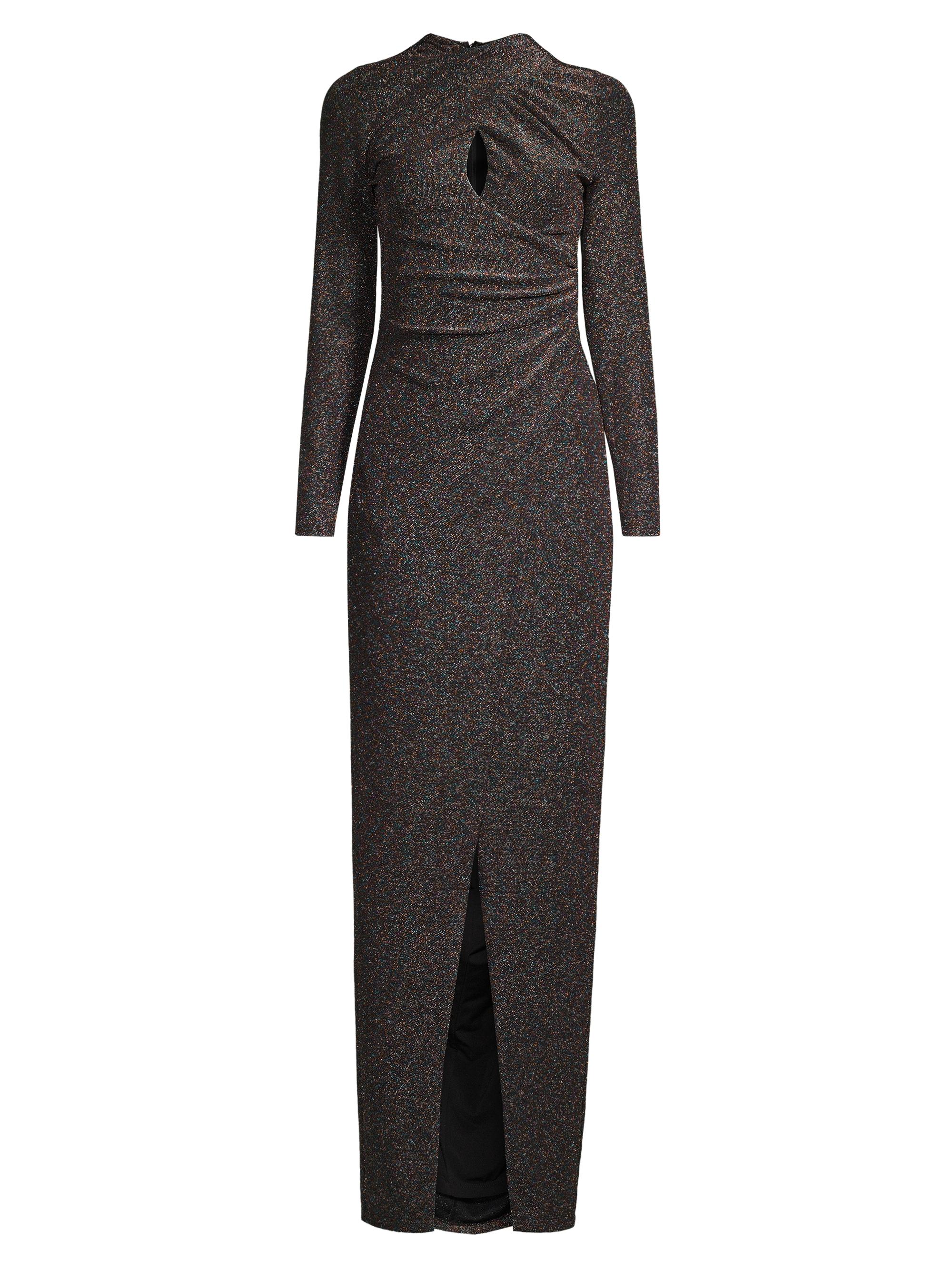 Black Halo Women's Cece Metallic Long-Sleeve Gown - Stardust