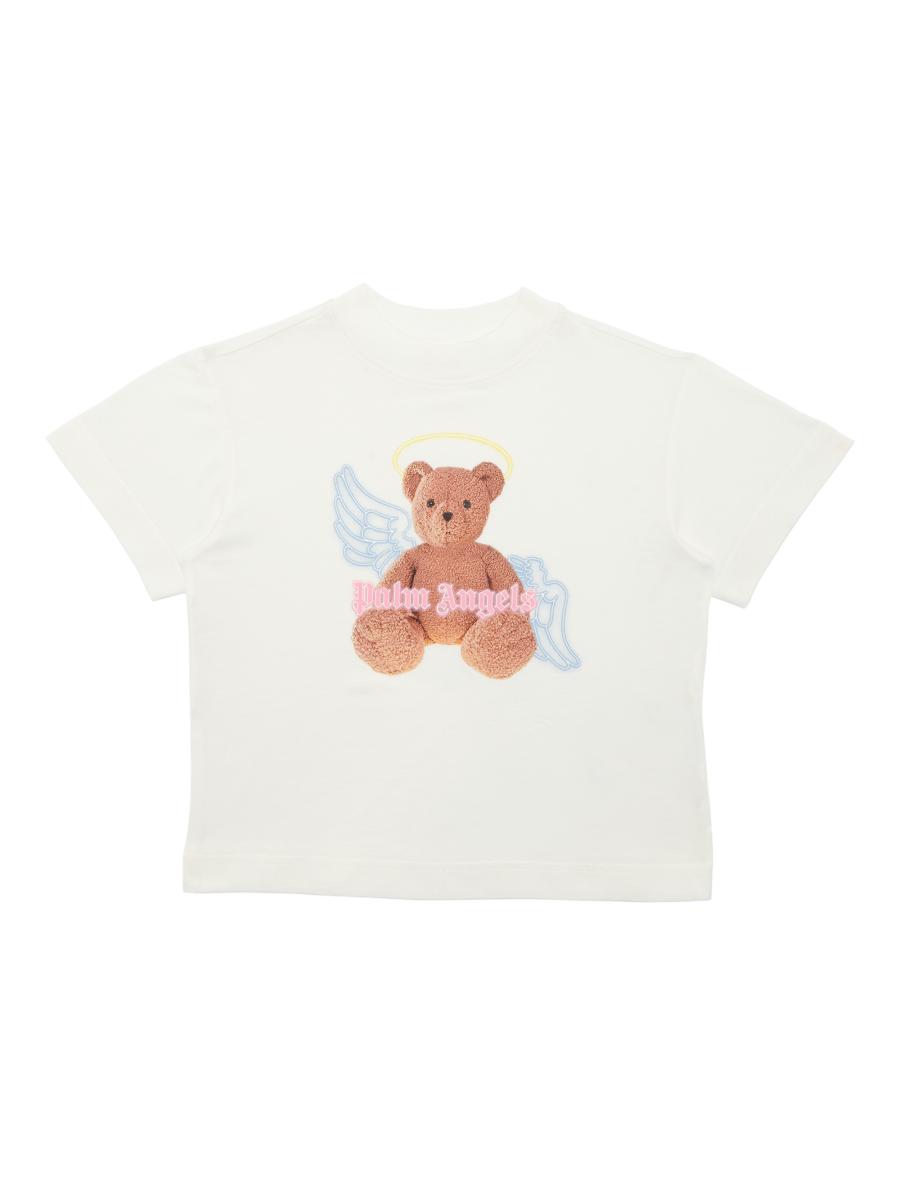 Tシャツ・カットソー Palm Angels 'Bear' White Cotton T-Shirt Palm Angels Bear In Mind T-shirt | White | FARFETCH