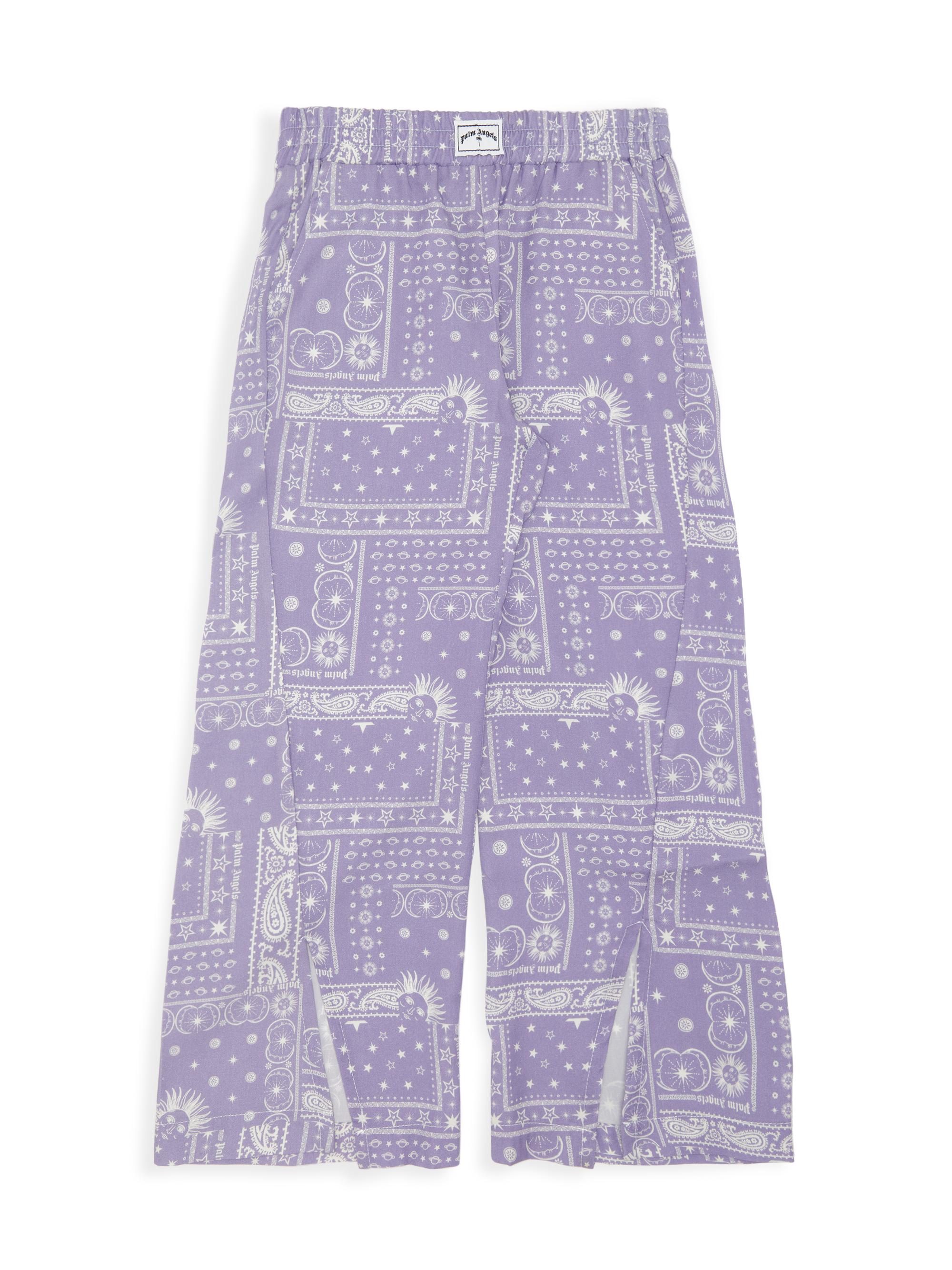 Palm Angels Little Boy's & Boy's Astro Paisley Split Sweatpants - Lilac Off White