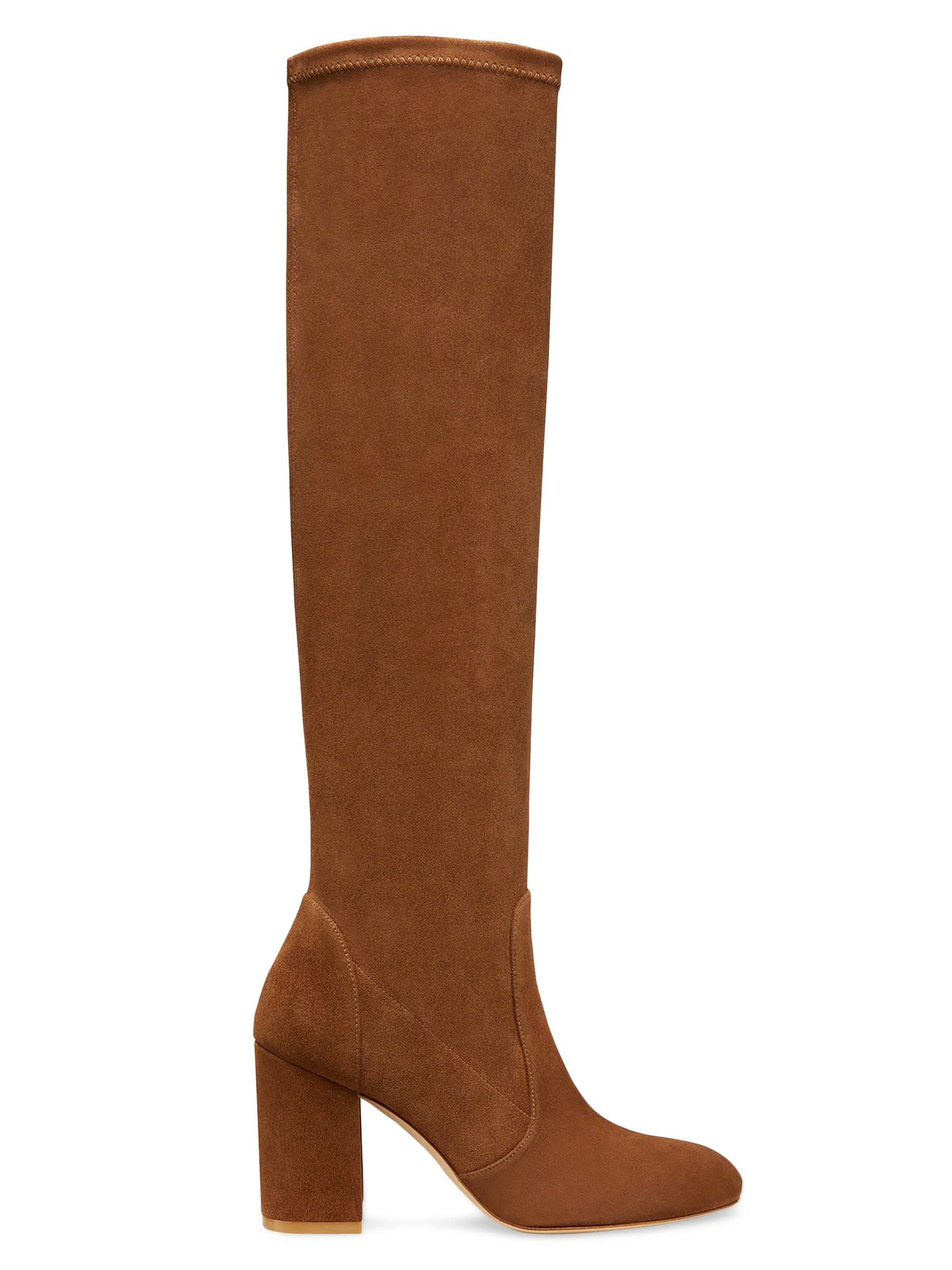 Stuart Weitzman Women's Yuliana 85MM Suede Knee-High Boots - Coffee