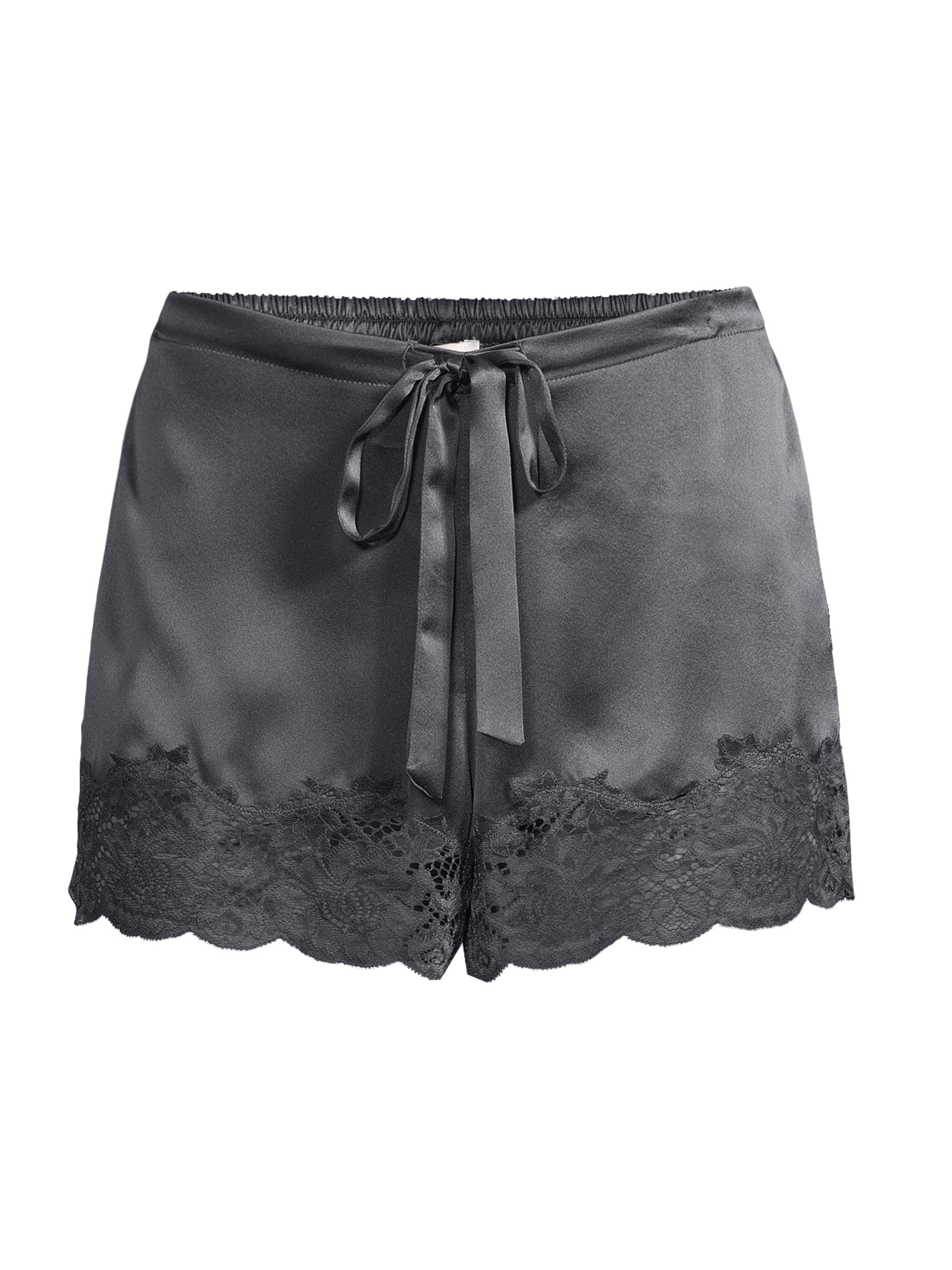 Ginia Lace-Trim Silk Shorts | Saks Fifth Avenue