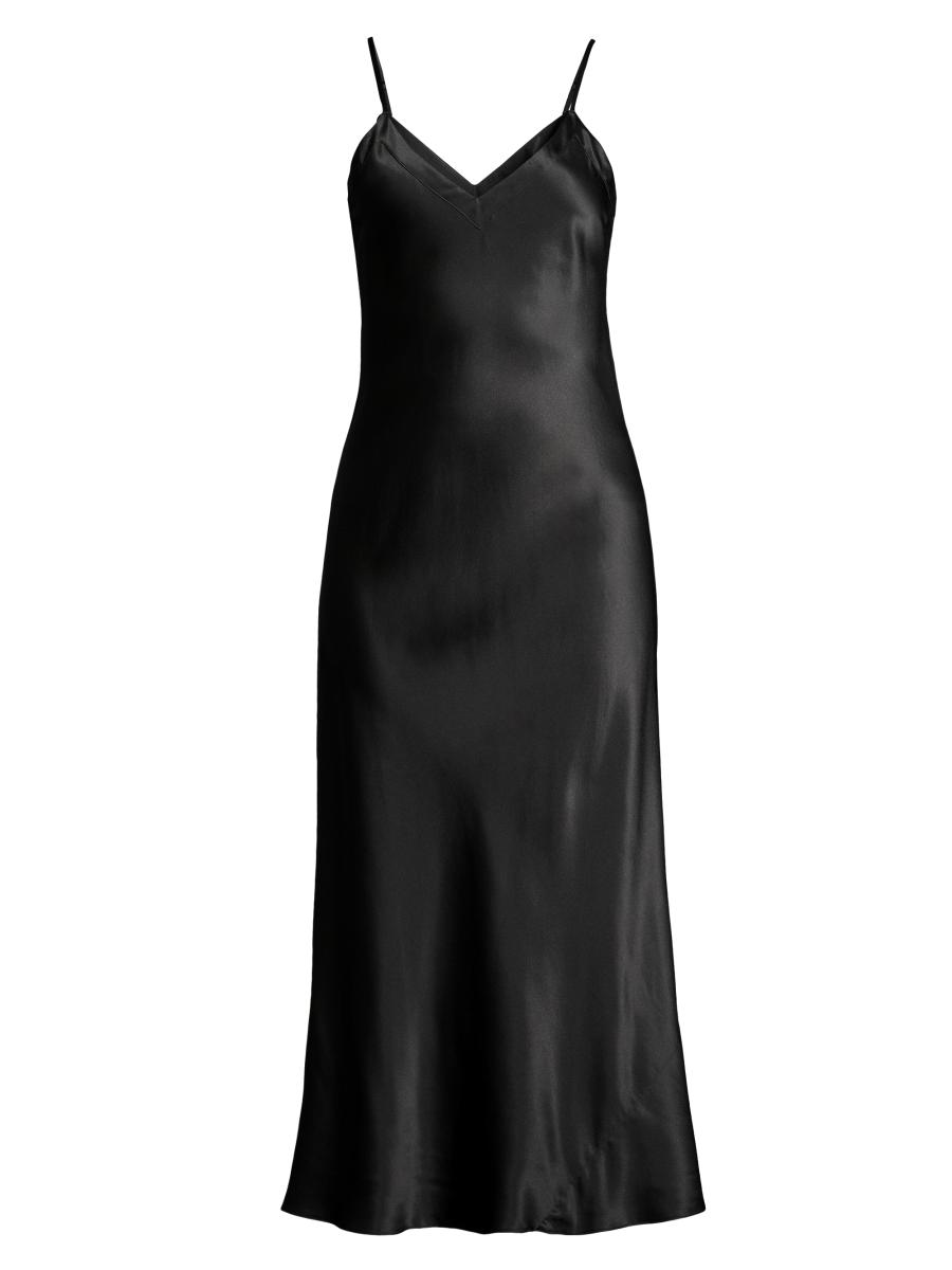 fitted lace wedding dress Organic Silk Slip Dress Made In Italy – Inez Black | HERTH Black / S | ITA 40 | EU 36 | UK 8