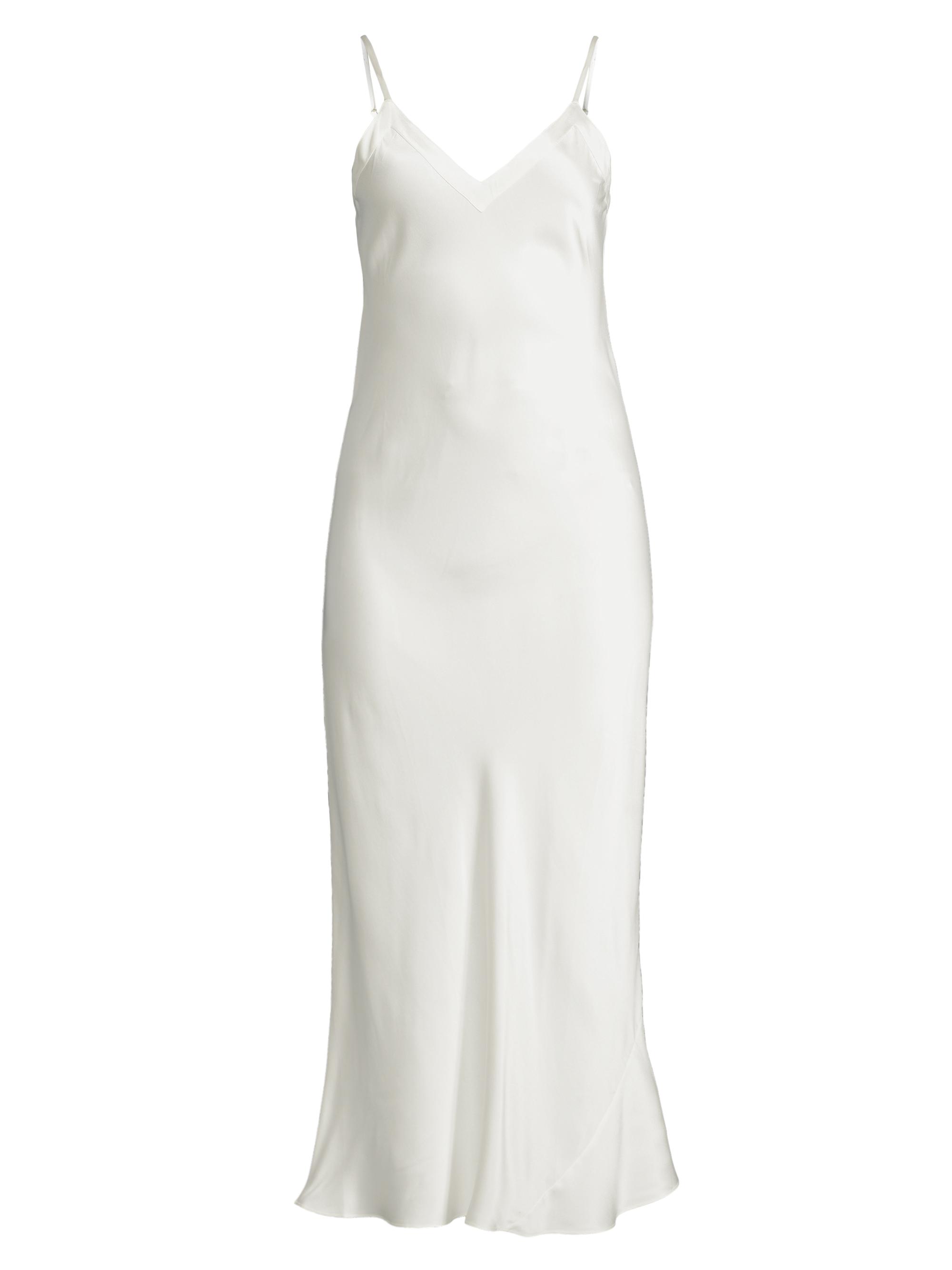 Ginia Women's Silk Slip Maxi Dress - Creme