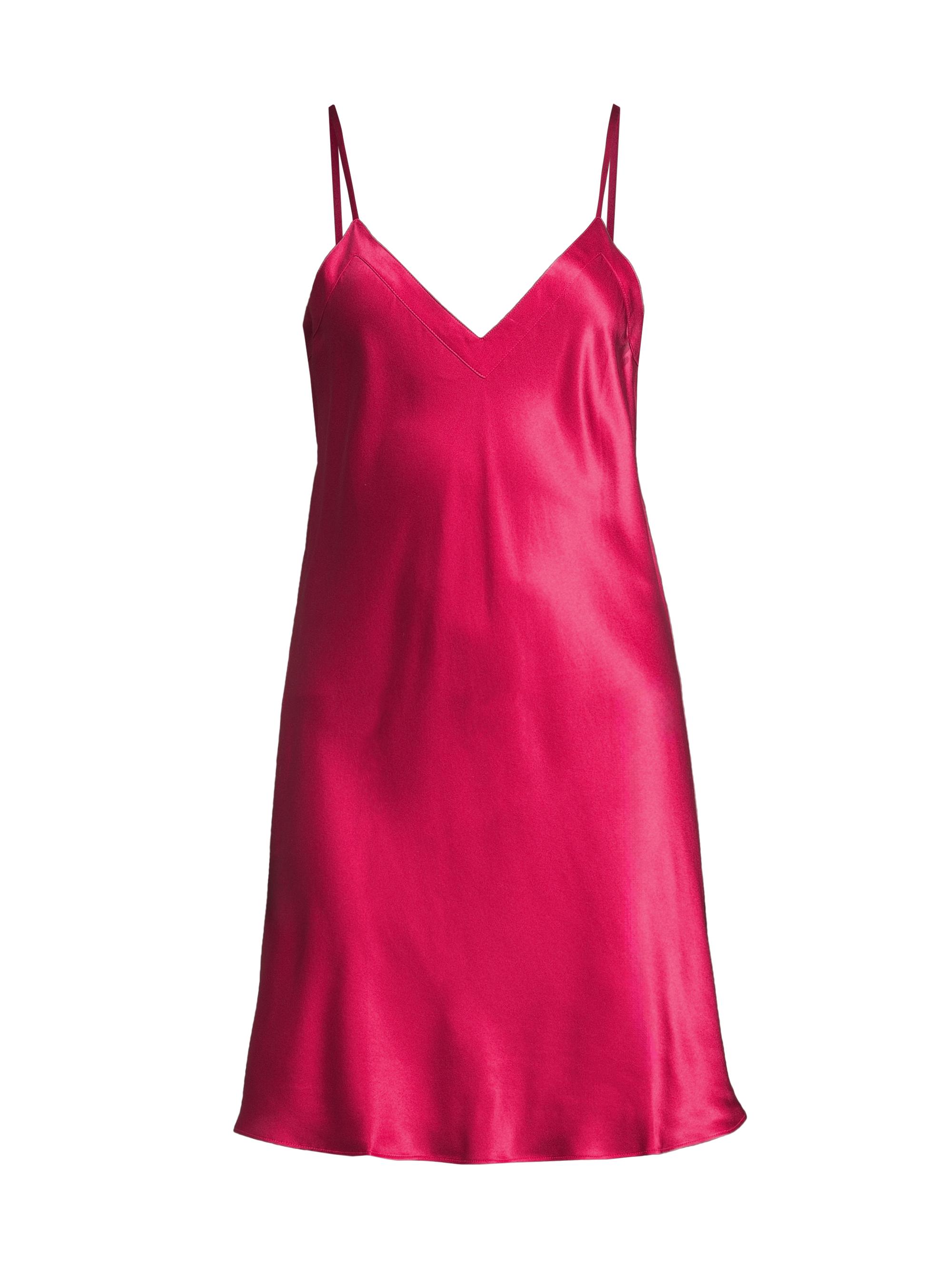 Ginia Women's Silk Chemise - Ruby