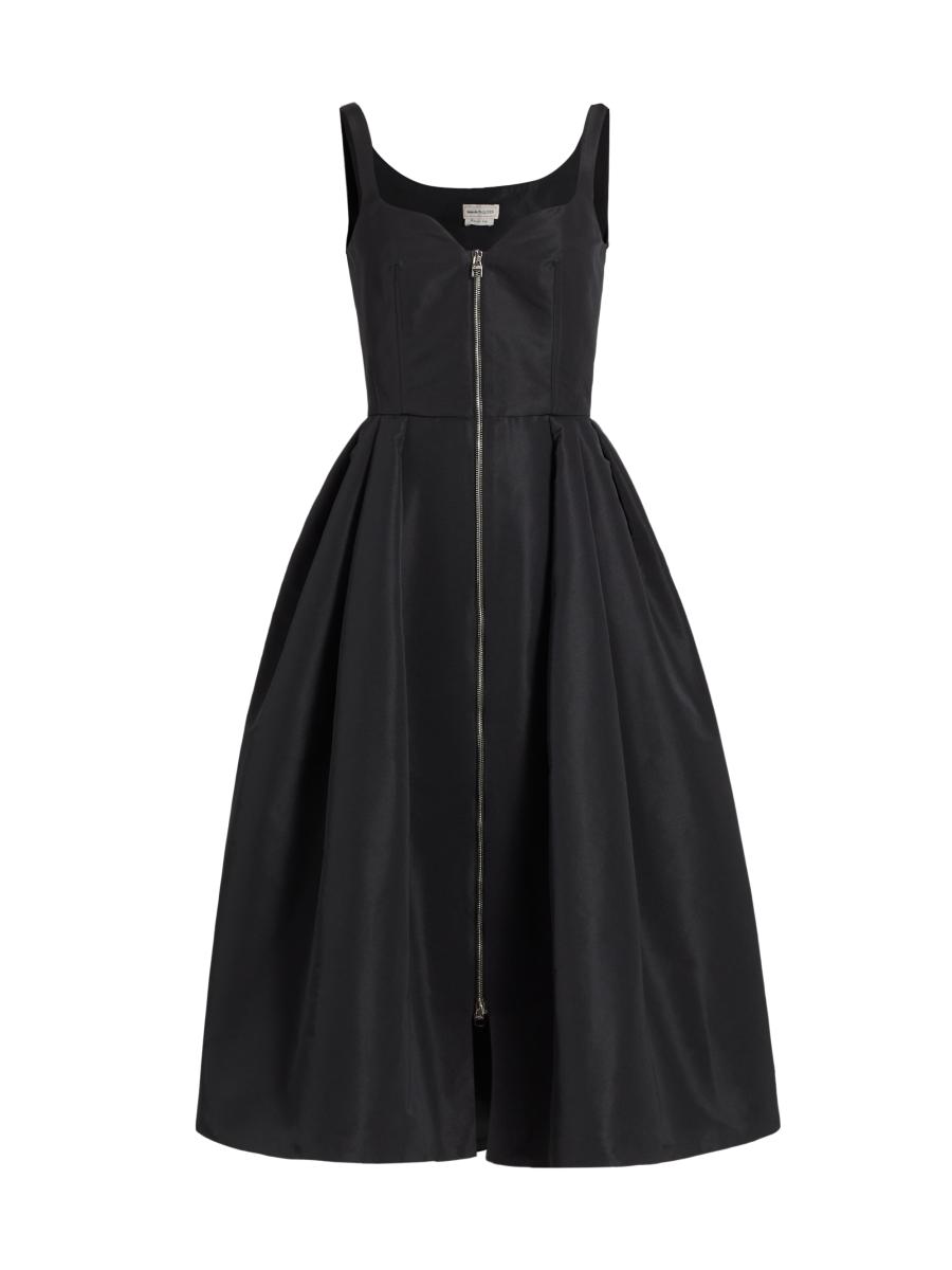 McQueen Faille A-Line Midi-Dress | Saks Fifth Avenue