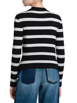 Alexander McQueen stripe-print cotton jumper - Blue