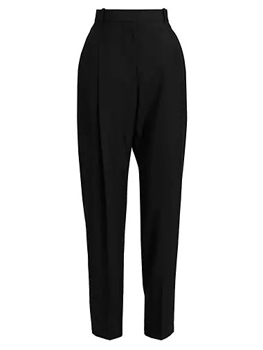 Sartorial Wool Pleated Trousers
