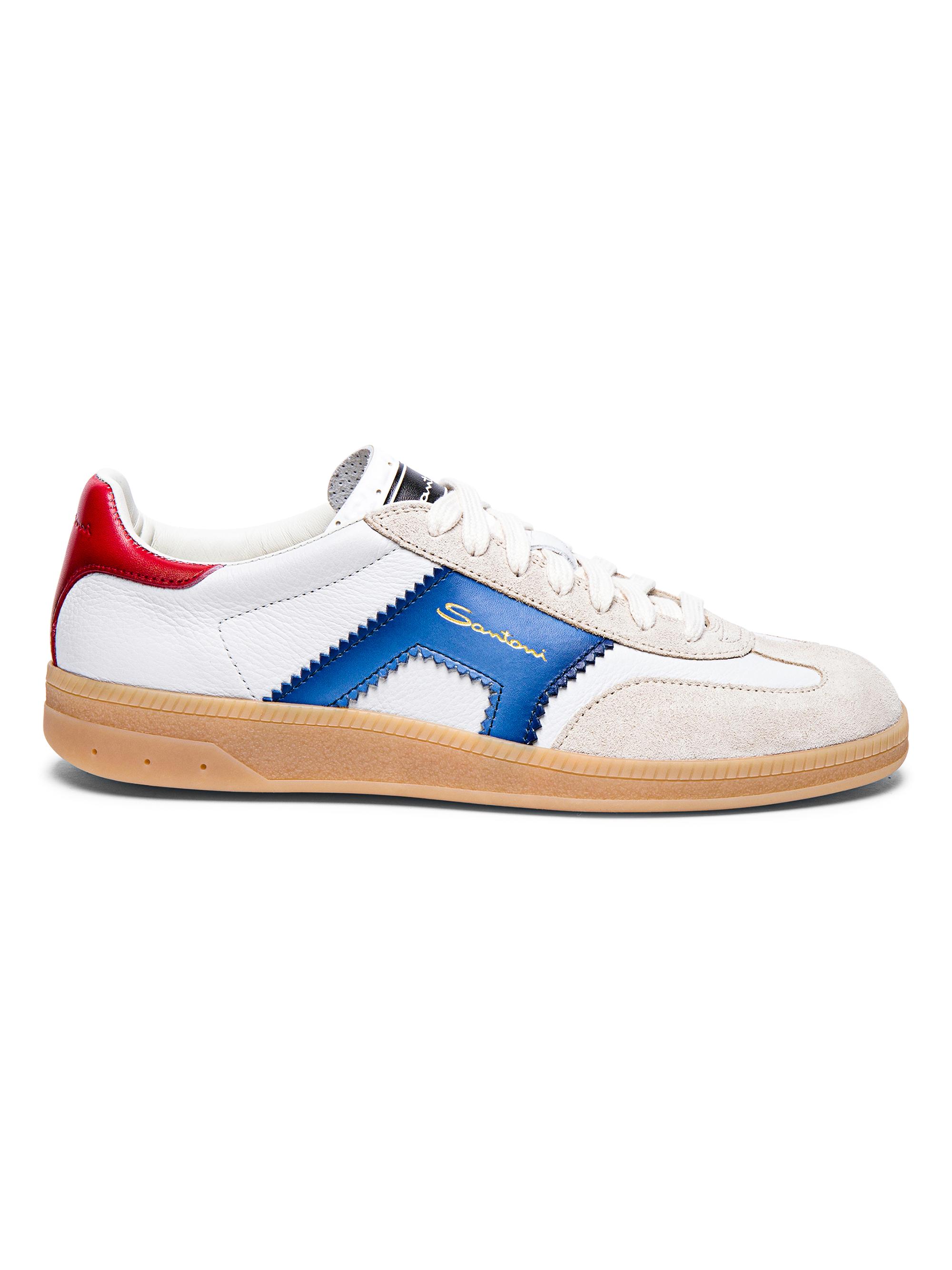 Santoni Women's Colorblocked Leather Low-Top Sneakers - White