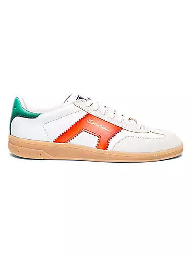 Colorblocked Leather Low-Top Sneakers