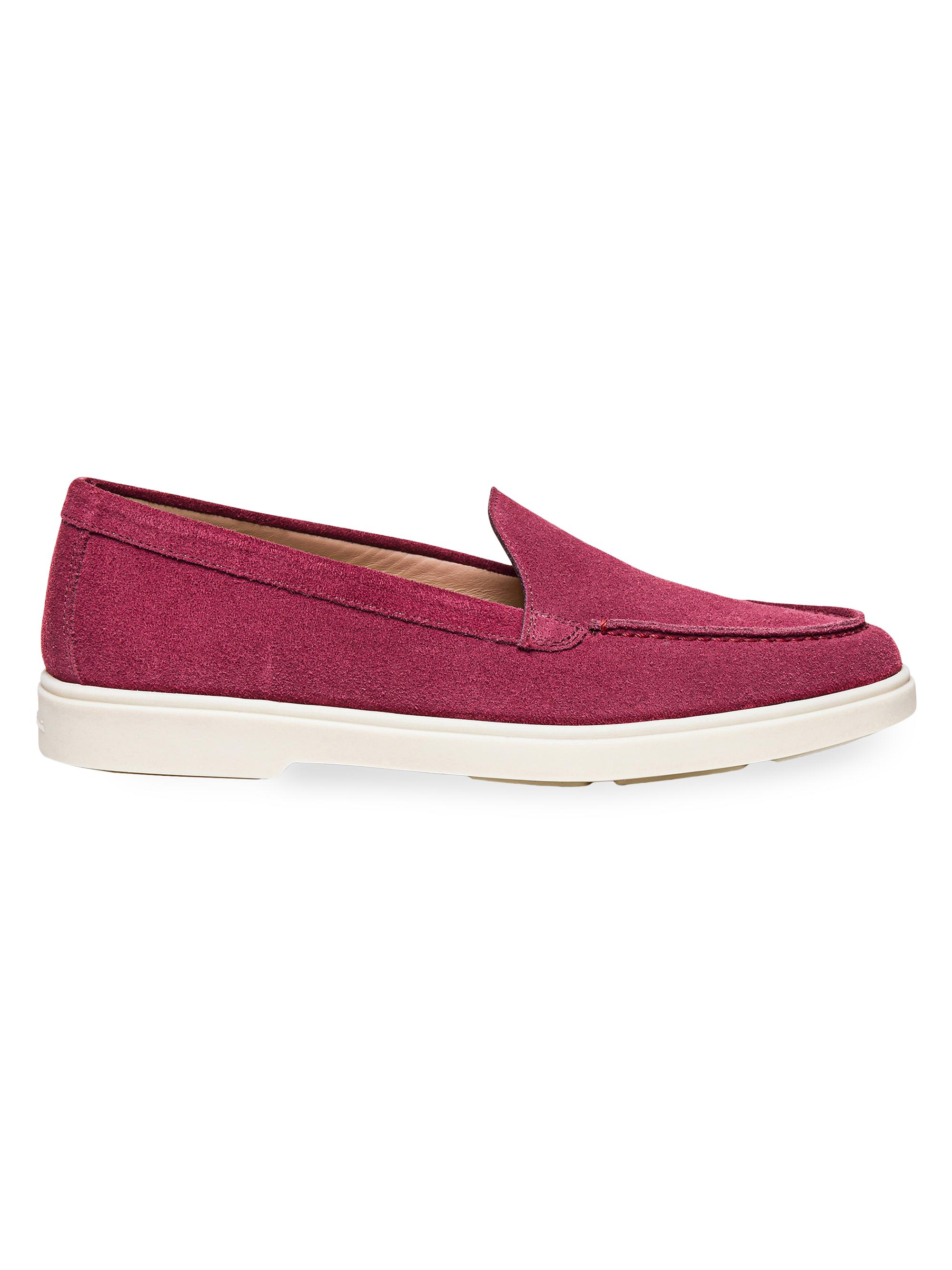 Santoni Women's Yaltamoc Suede Loafers - Red