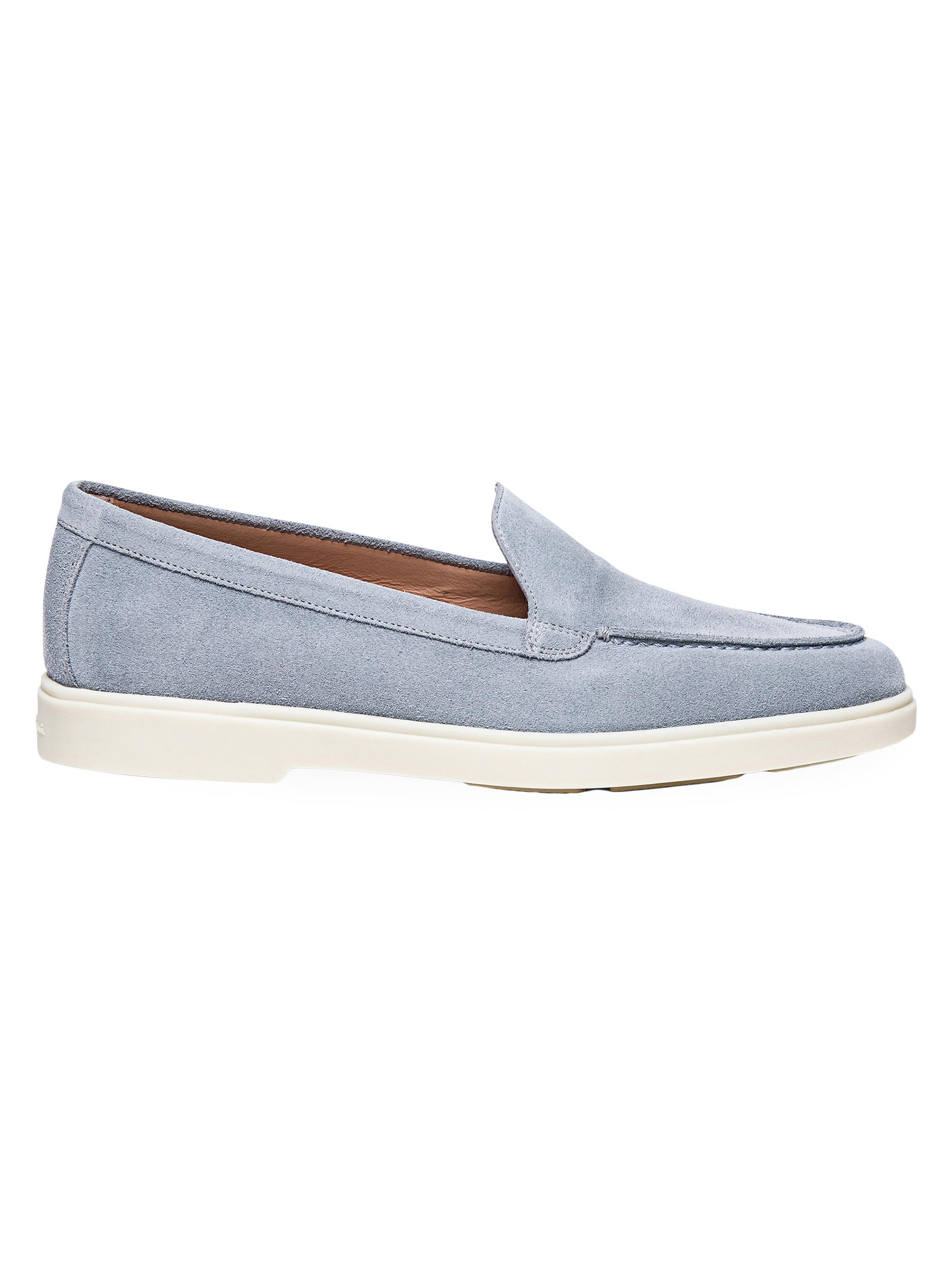 Santoni Women's Yaltamoc Suede Loafers - Light Blue