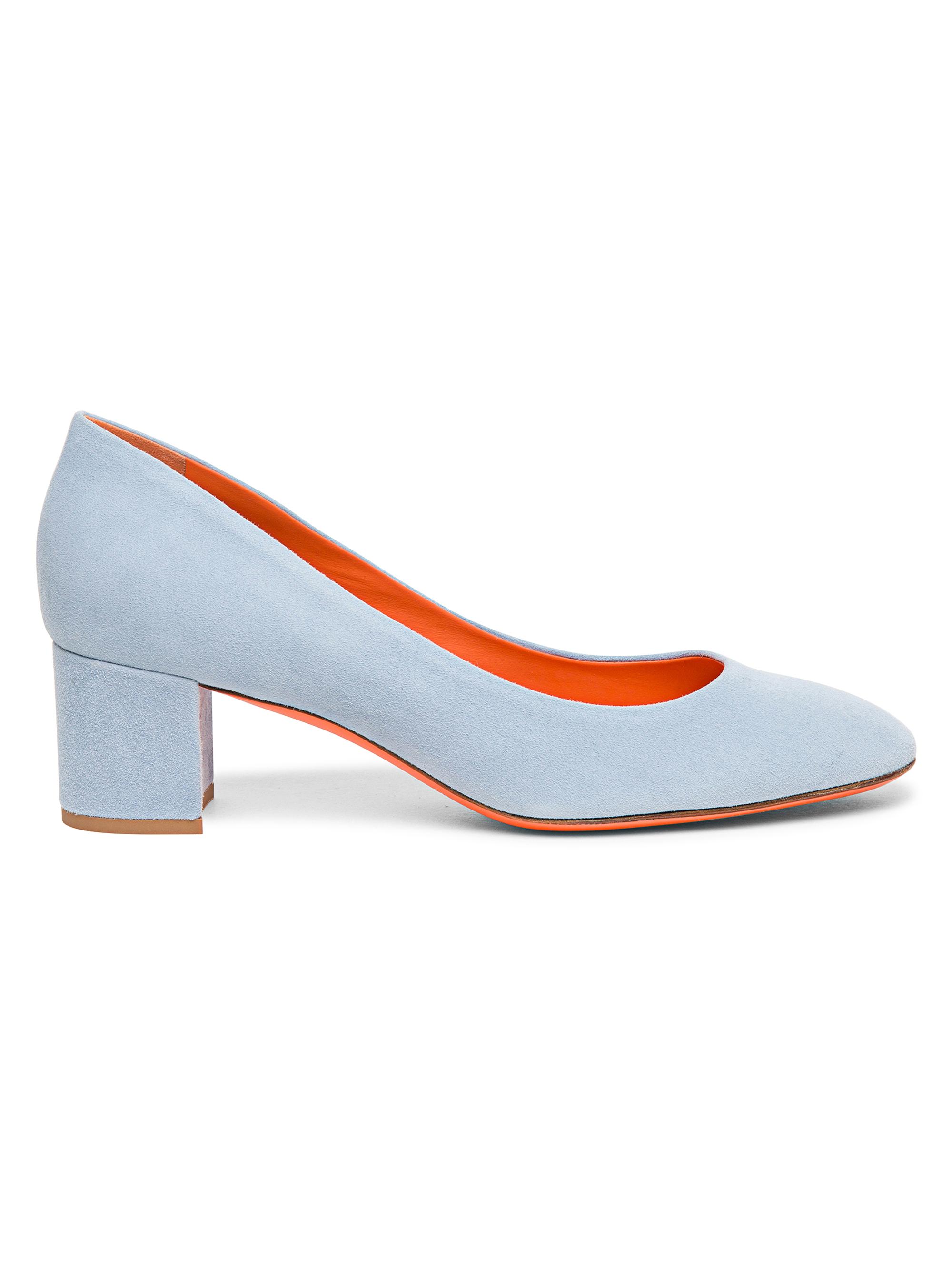 Santoni Women's Fight 50MM Suede Pumps - Light Blue