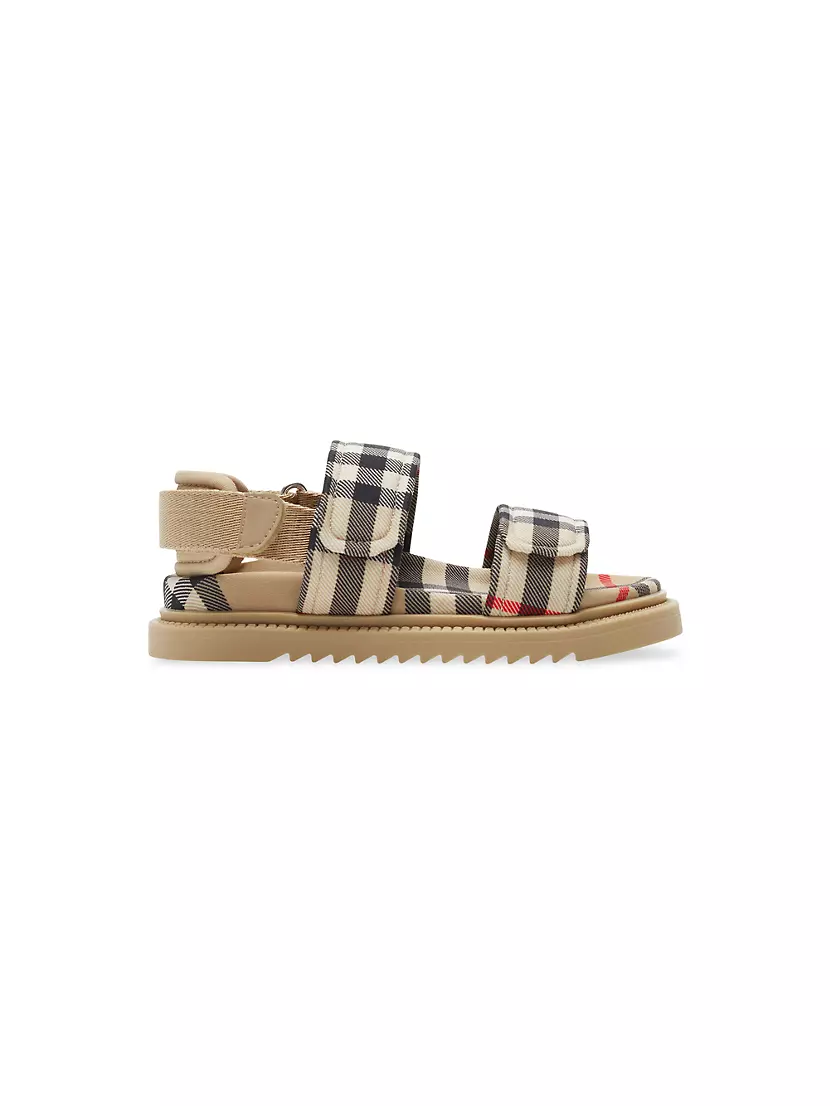 Shop Burberry Little Kid's Check Sandals | Saks Fifth Avenue