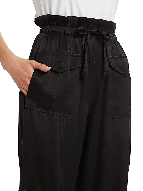 Shop Ganni Washed Satin Cargo Pants | Saks Fifth Avenue Shop Ganni Washed Satin Cargo Pants | Saks Fifth Avenue