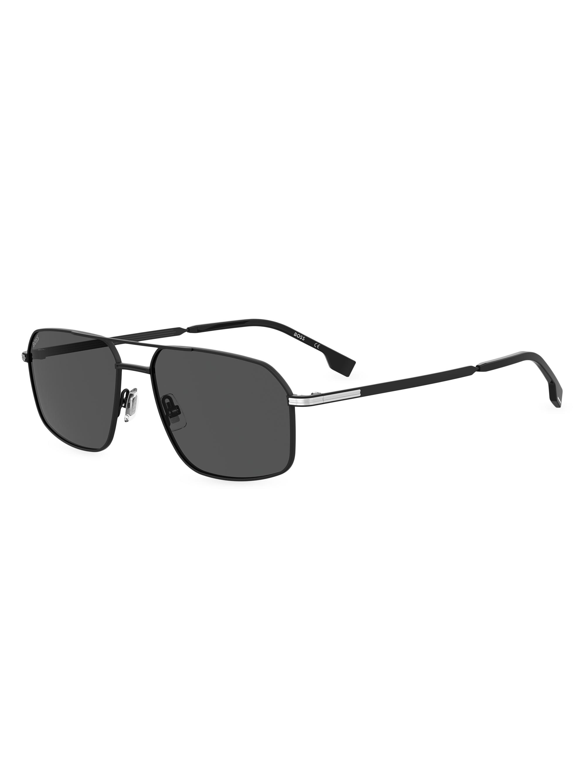 BOSS Men's 58MM Square Sunglasses - Black Grey