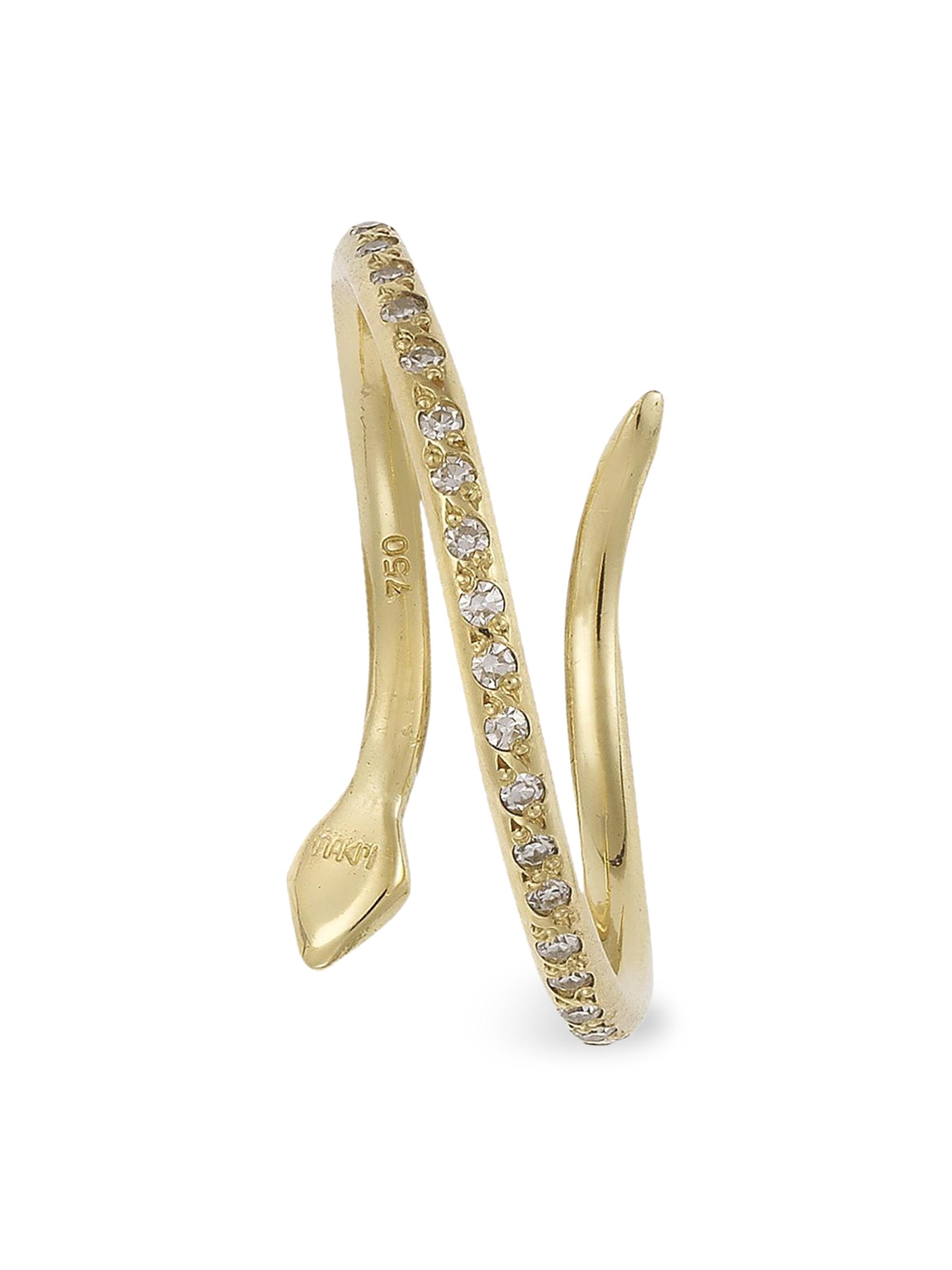 Ileana Makri Women's Small 18K Yellow Gold, Diamond & Tsavorite Snake Ring - Yellow Gold | Thumbnail 2