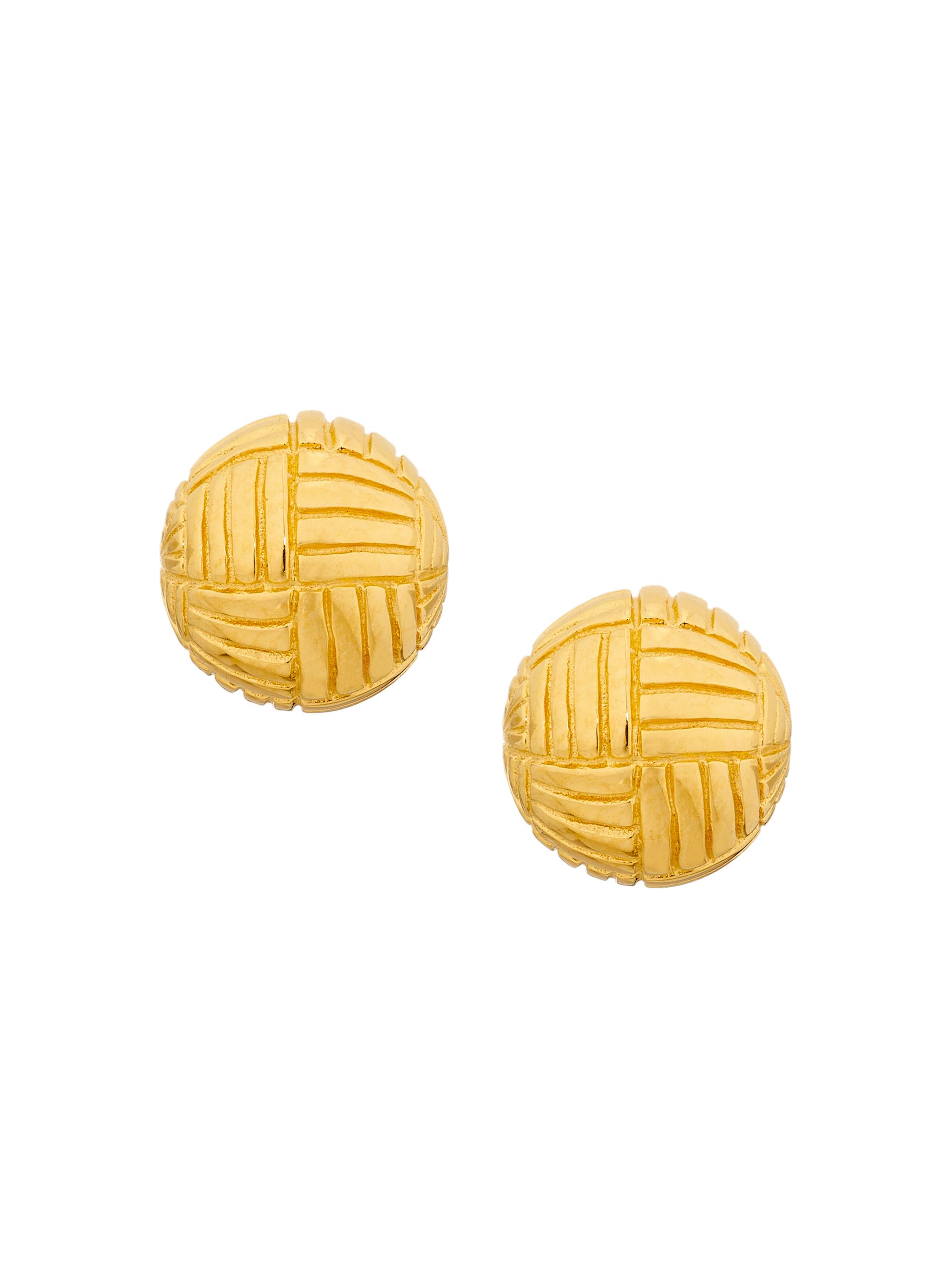 Gwen Beloti Jewelry Women's Sol Woven Ball 18K-Gold-Plated Stud Earrings - Yellow Gold