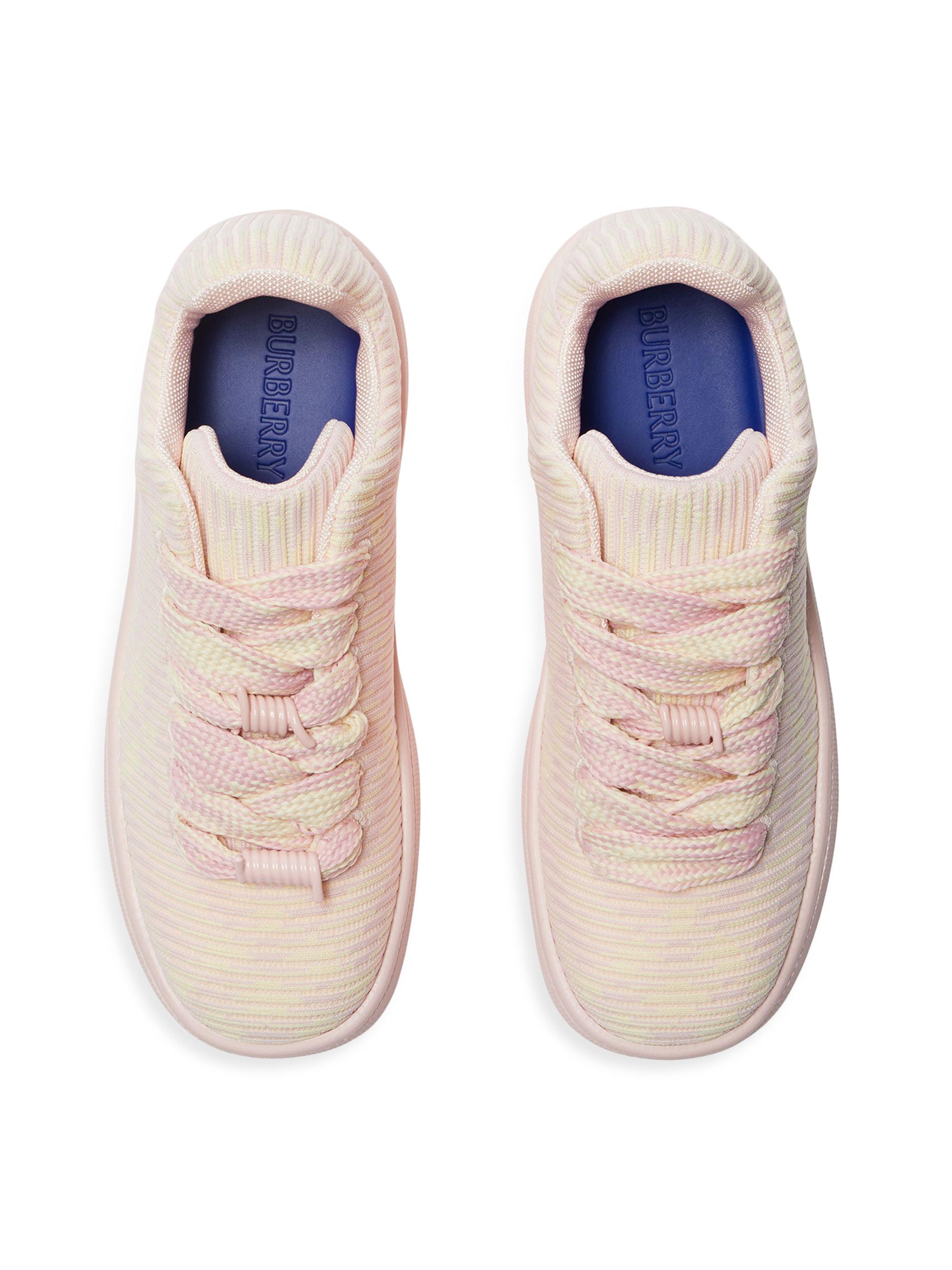 Burberry Check Knit Box Sneakers | Saks Fifth Avenue