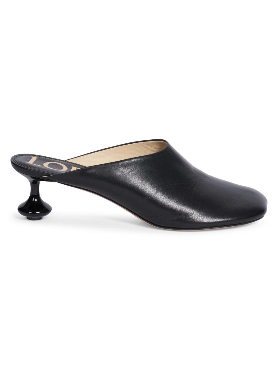 LOEWE トイパンタ45 レザー アンクルブーツ 45mmヒール シンプル LOEWE Toy 45MM Leather Mules | Saks Fifth Avenue