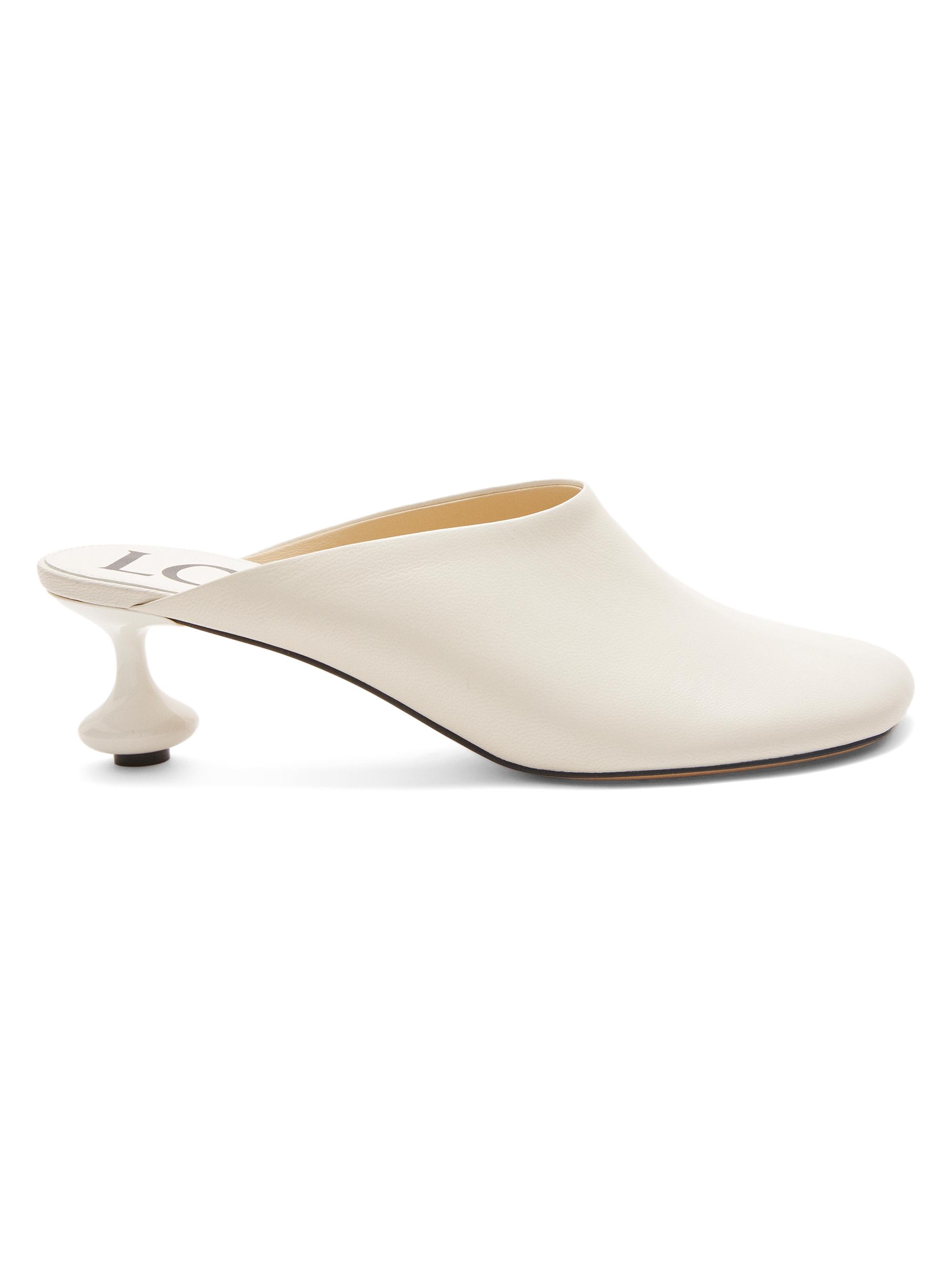 LOEWE Women's Toy 45MM Leather Mules - White