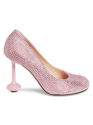 LOEWE Women's Toy Strass 90MM Pumps - Bonbon