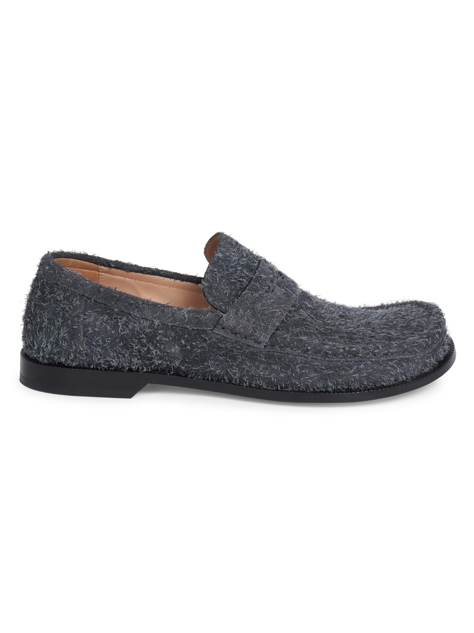 LOEWE Women's Campo Suede Loafers - Charcoal
