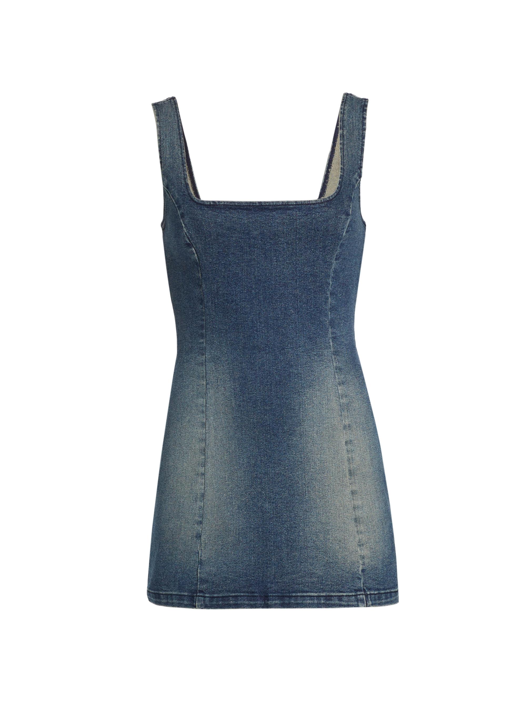 white christmas dresses Meg Bubble Denim Mini Dress main image 0