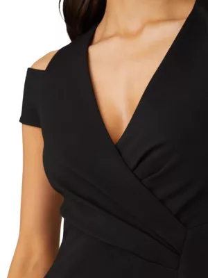 Shop Shoshanna Cinzia Cut-Out Surplice Midi-Dress | Saks Fifth Avenue