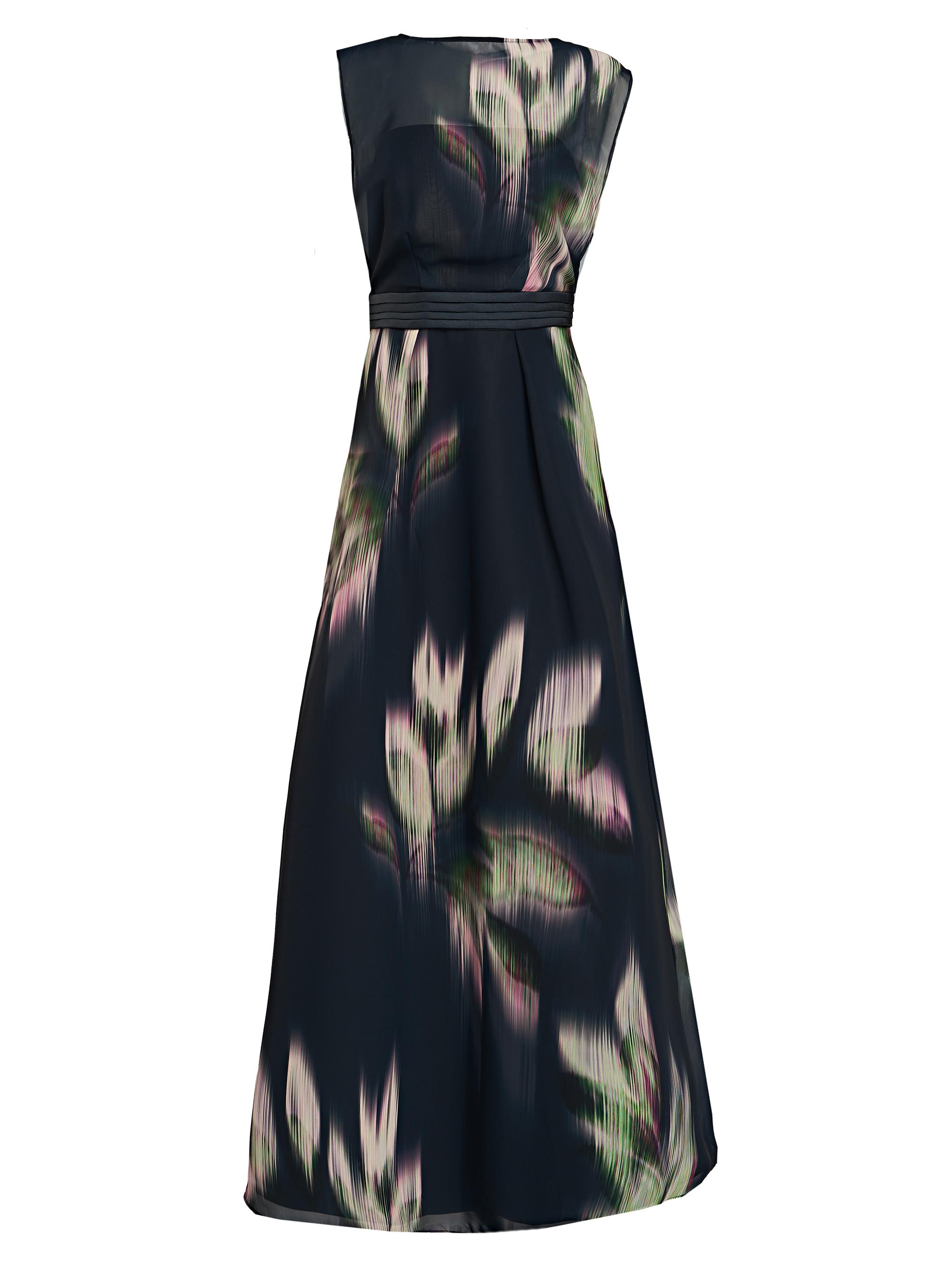Kay Unger Women's Tess Chiffon Leaf Gown - Black Green