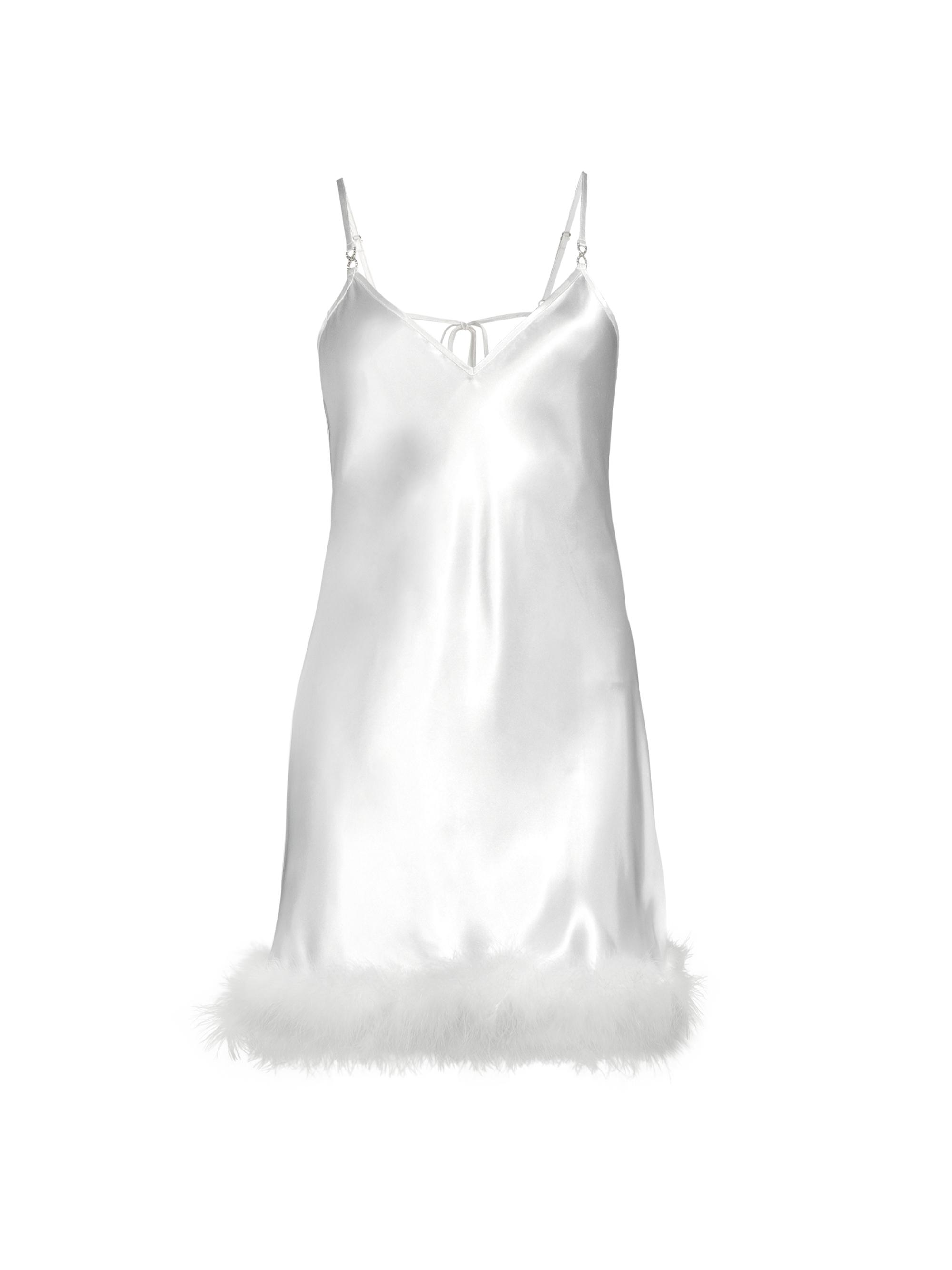 In Bloom Women's Hope Feather-Trimmed Satin Chemise -
