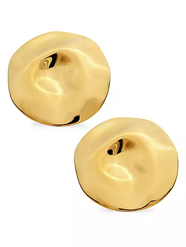 Beam Goldtone Disc Earrings