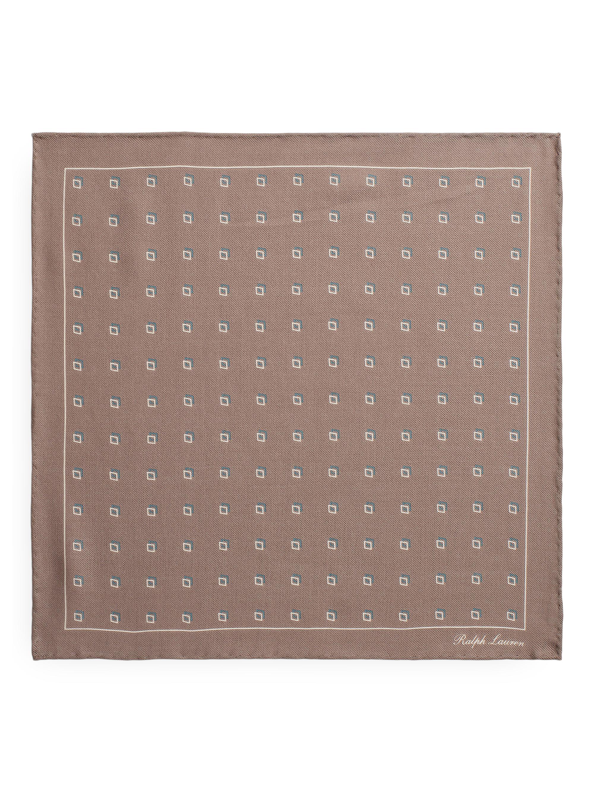 Ralph Lauren Purple Label Men's Cashmere-Silk Pocket Square - Taupe