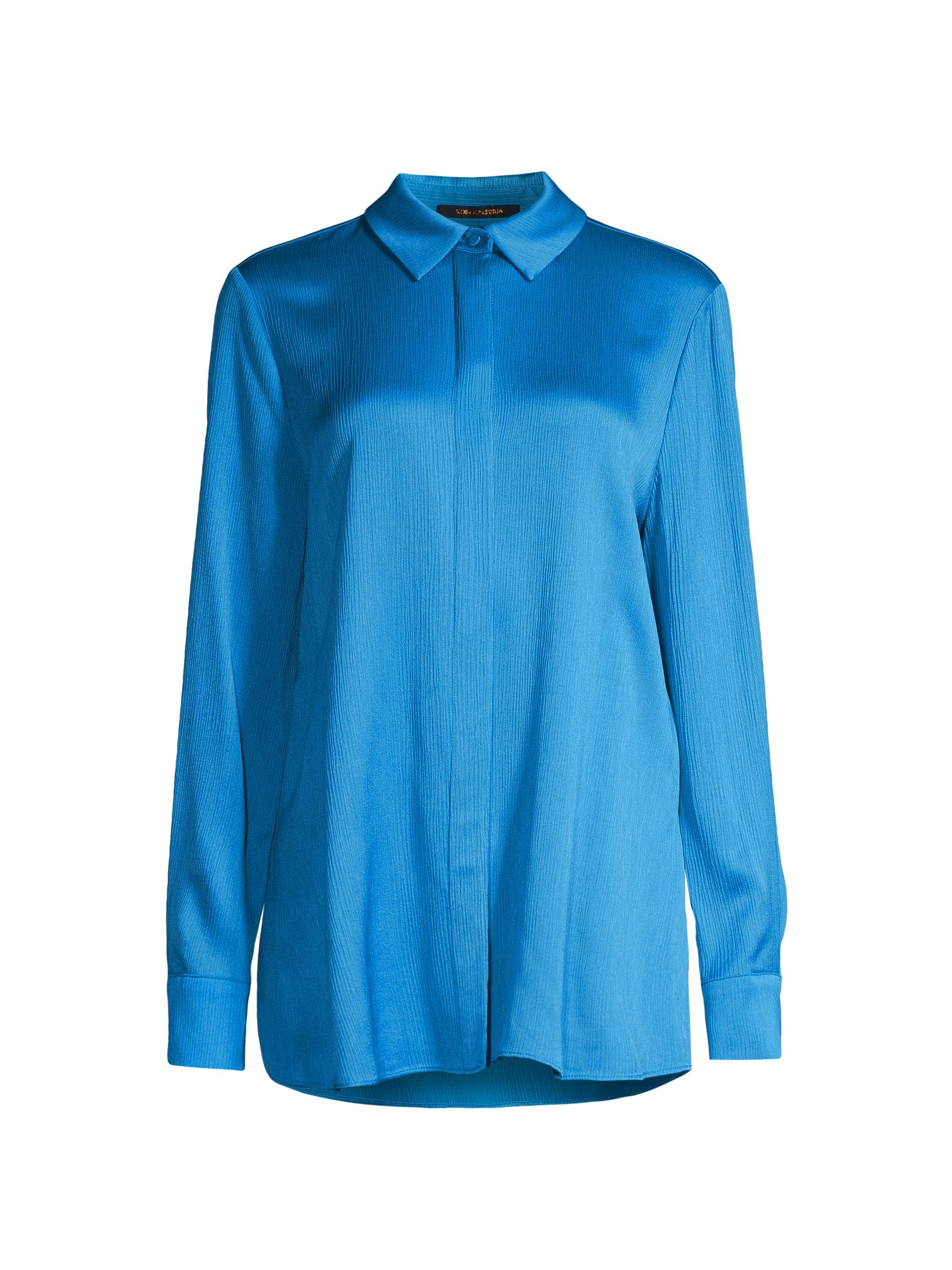 Kobi Halperin Women's Bella Satin Oversized Shirt - Ocean