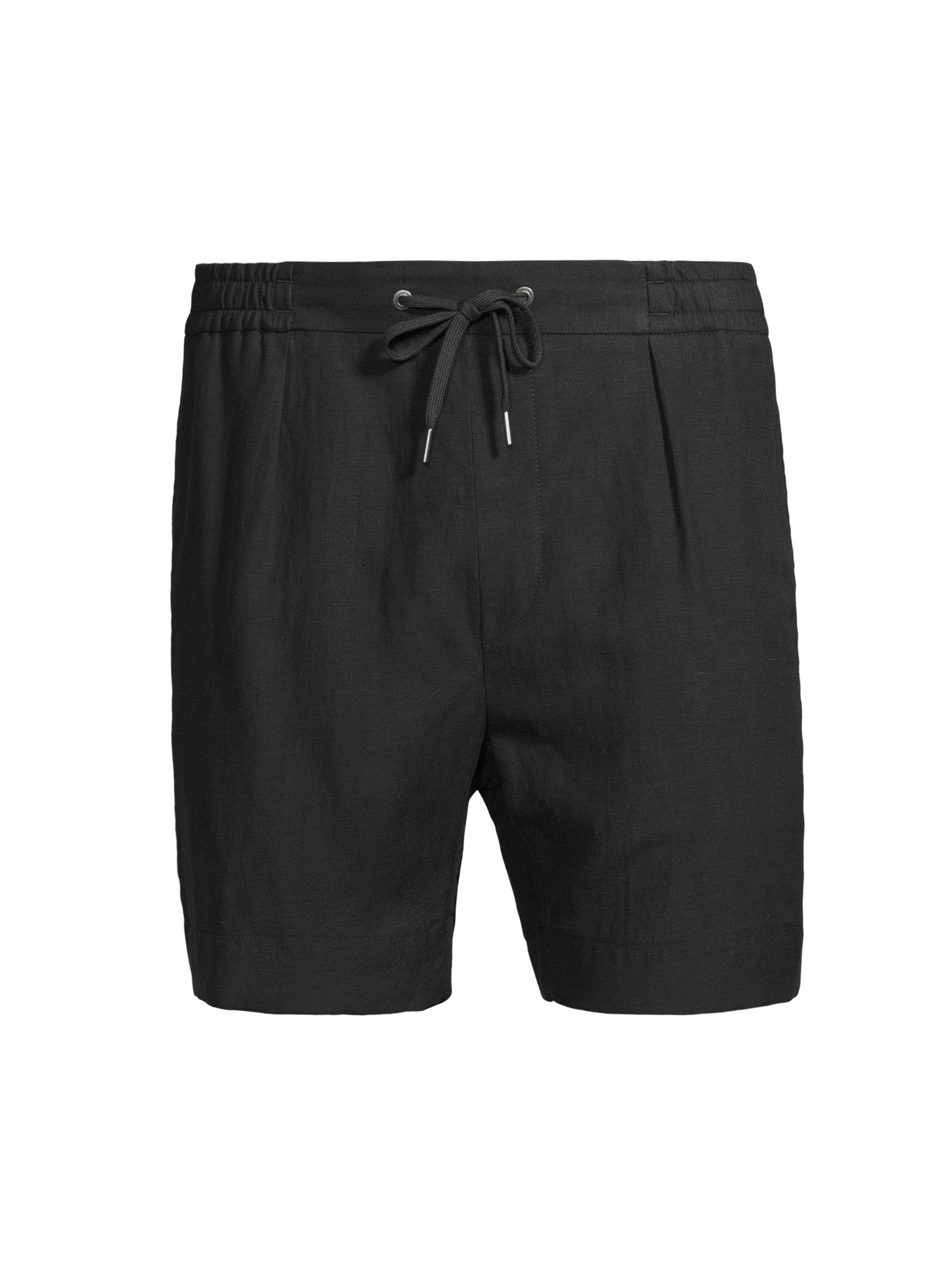 Ralph Lauren Purple Label Men's Silk-Linen Dorset Shorts - Classic Black