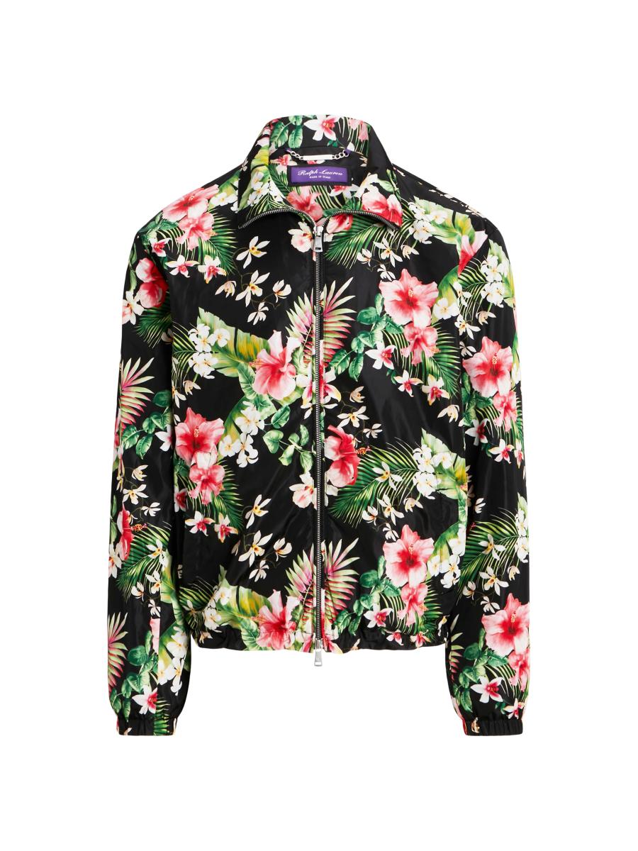 Ralph Lauren Purple Label Kellen Floral Zip-Up Bomber Jacket