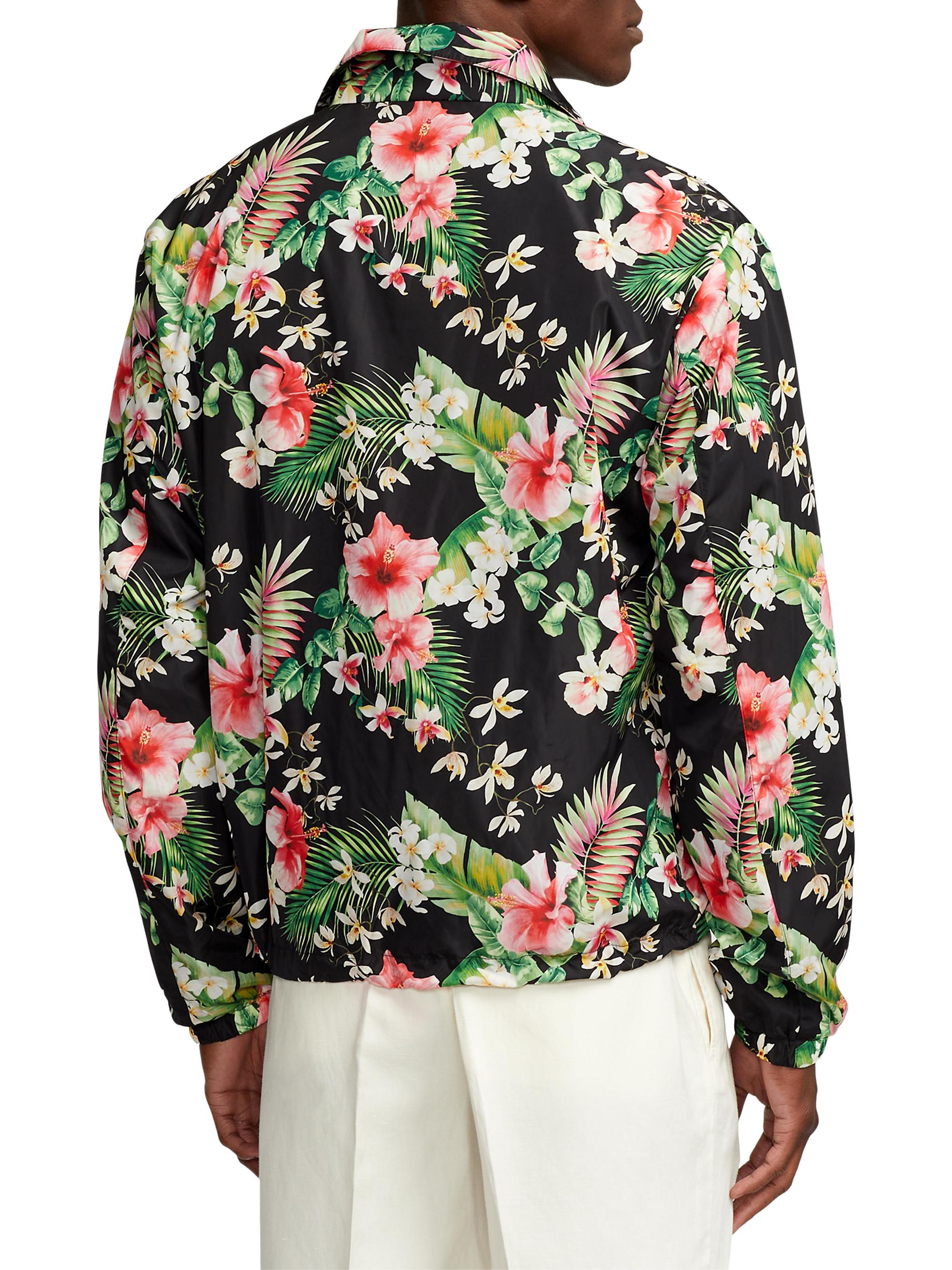Ralph Lauren Purple Label Kellen Floral Zip-Up Bomber Jacket